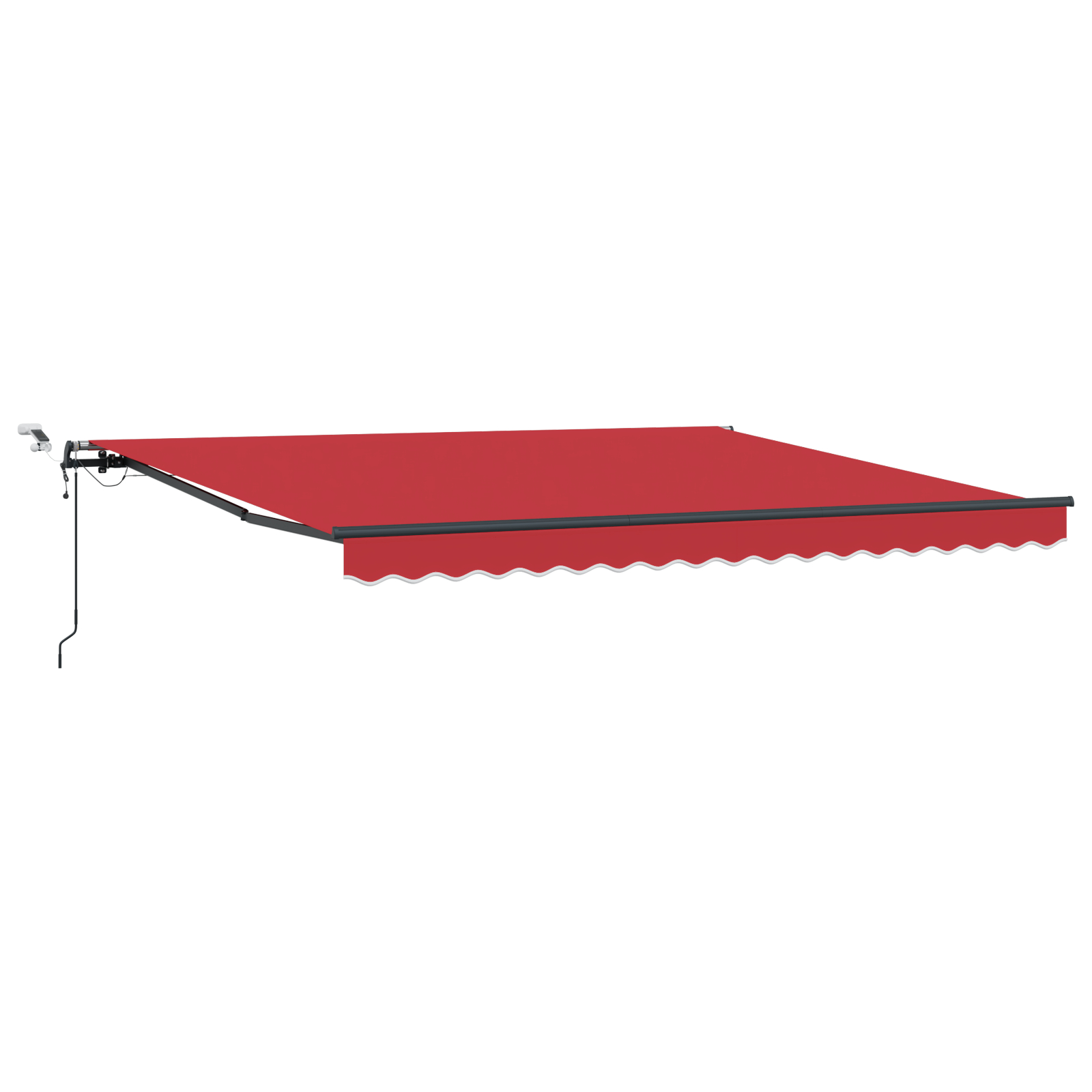 Marchiză Retractabilă Automată vidaXL cu LED Roșu 400x350 cm Marchiză Retractabilă Automată vidaXL cu LED Roșu 400x350 cm