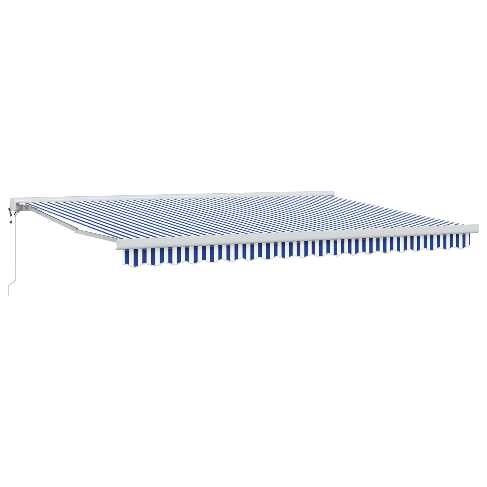 vidaXL Cortina Retractabilă Manual Albastru și alb 450 × 300 cm vidaXL Cortina Retractabilă Manual Albastru și alb 450 × 300 cm