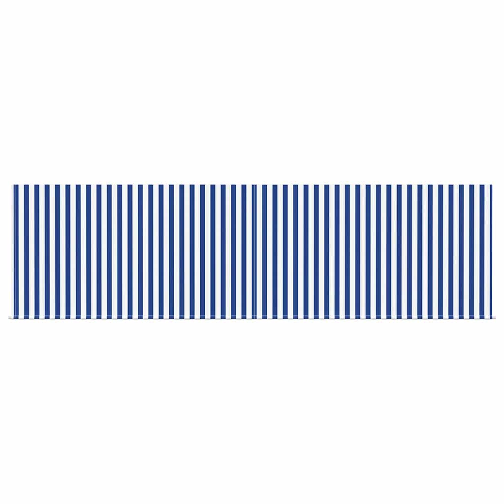 vidaXL Cortina Retractabilă Albastru și alb 450 × 300 cm țesătură