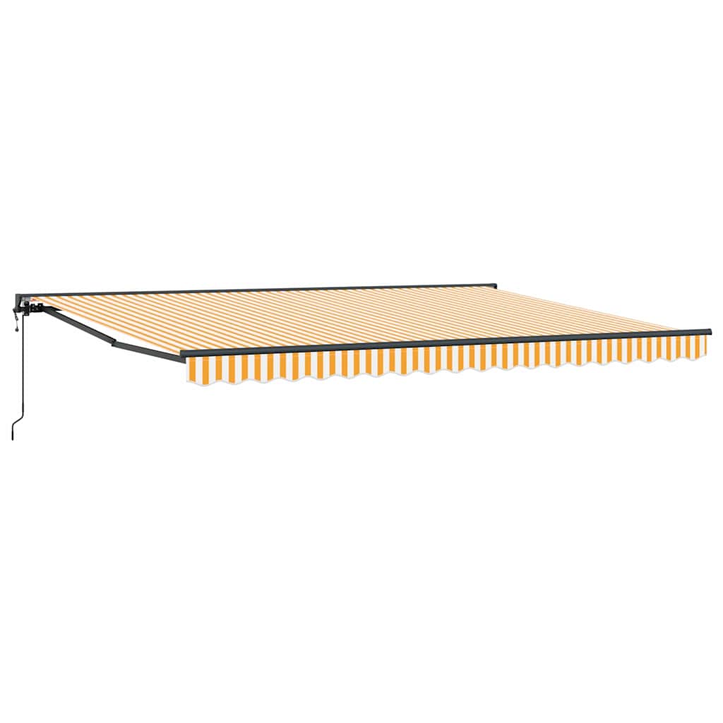 vidaXL Cortina Retractabilă Galben și alb 450 × 300 cm