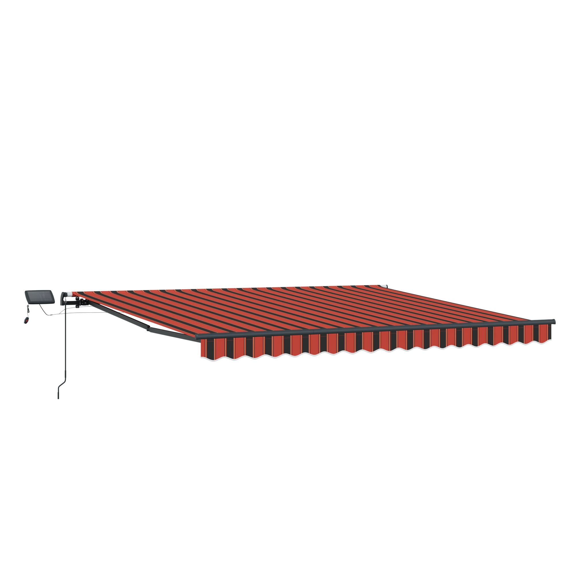 vidaXL Cortina Retractabilă portocaliu și maro 450 × 300 cm țesătură
