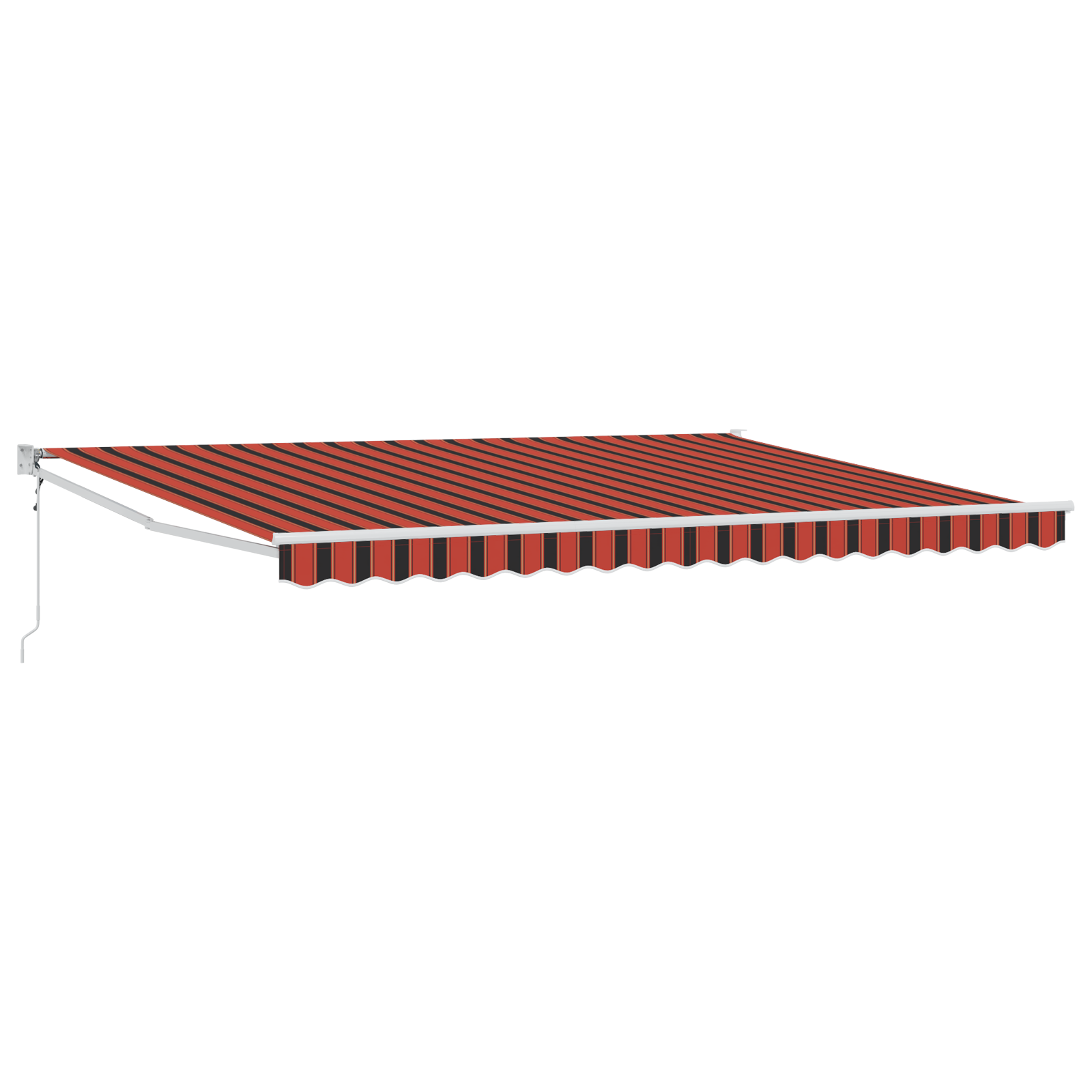 vidaXL Cortina Retractabilă Manual Portocalie și maro 450 × 300 cm vidaXL Cortina Retractabilă Manual Portocalie și maro 450 × 300 cm