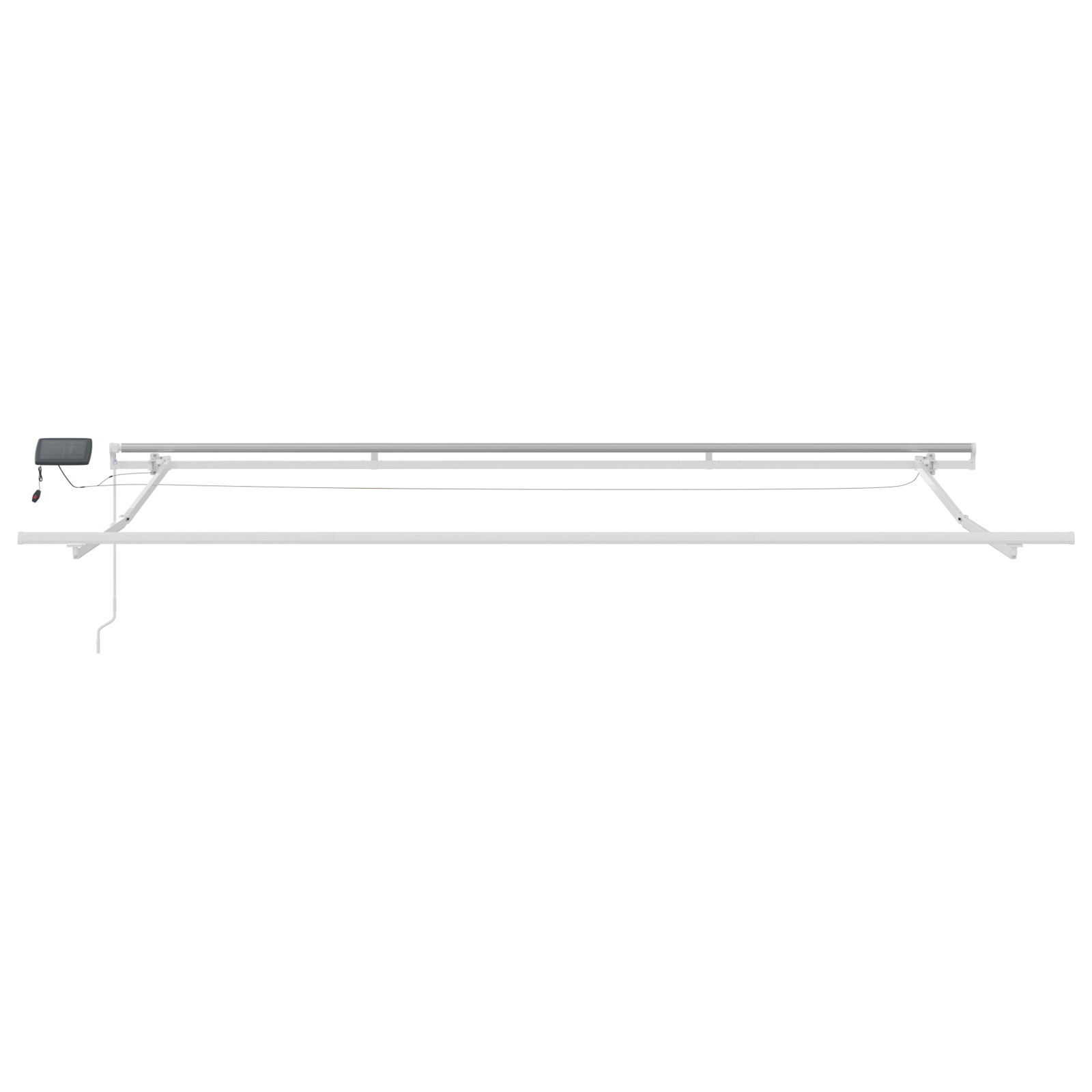vidaXL Marchiză retractabilă with Manual Galben și portocaliu 450 × 300 cm