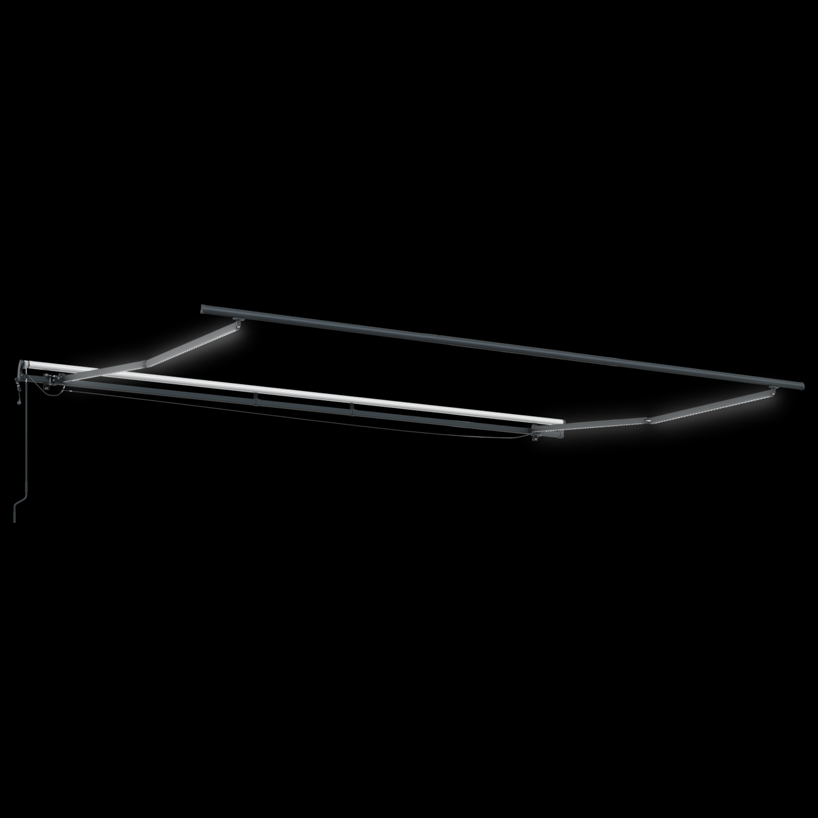 vidaXL Pergolă retractabilă automată LED galben-portocalie, 450x300 cm