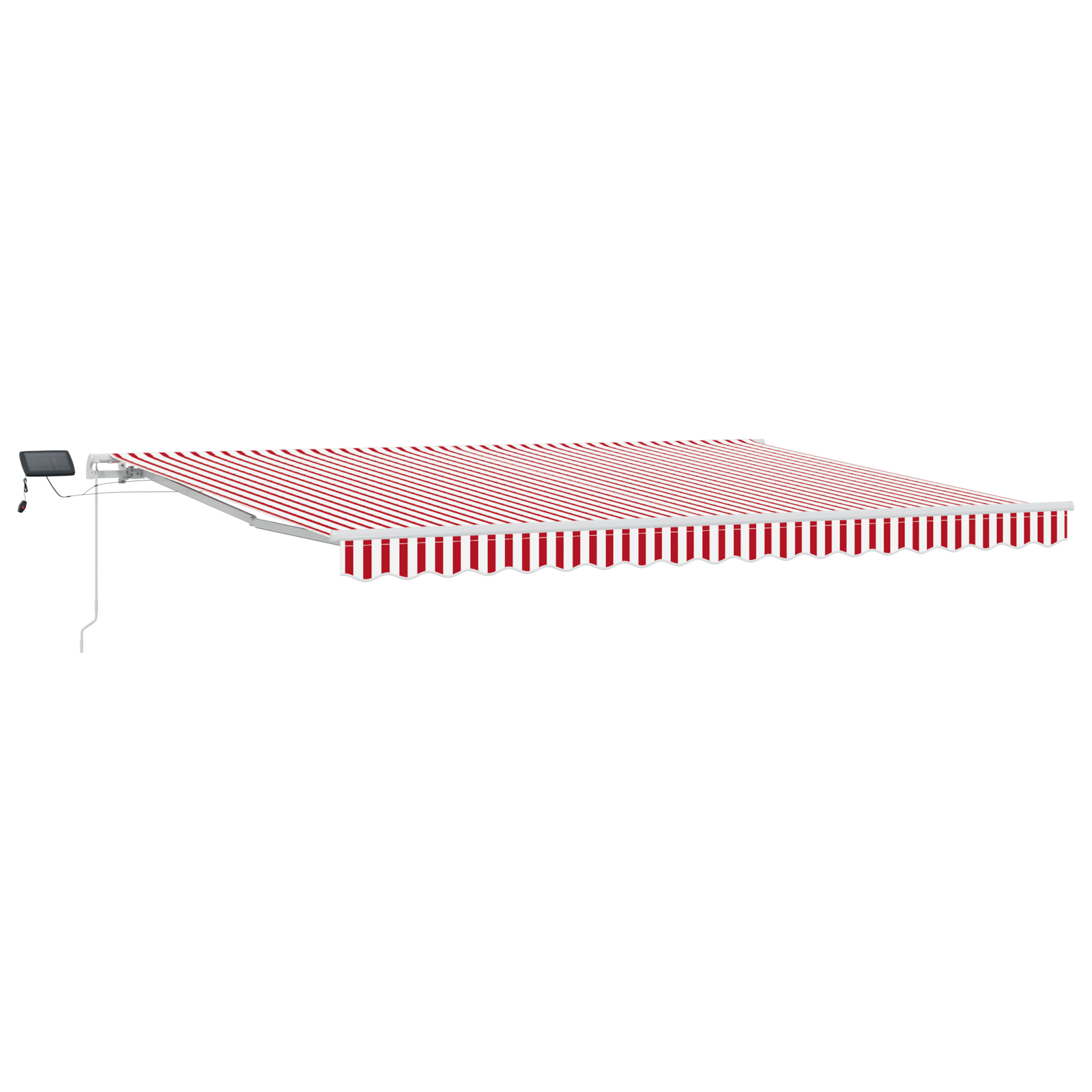 vidaXL Cortina Retractabilă with Manual 450 × 300 cm Roșu și alb vidaXL Cortina Retractabilă with Manual 450 × 300 cm Roșu și alb