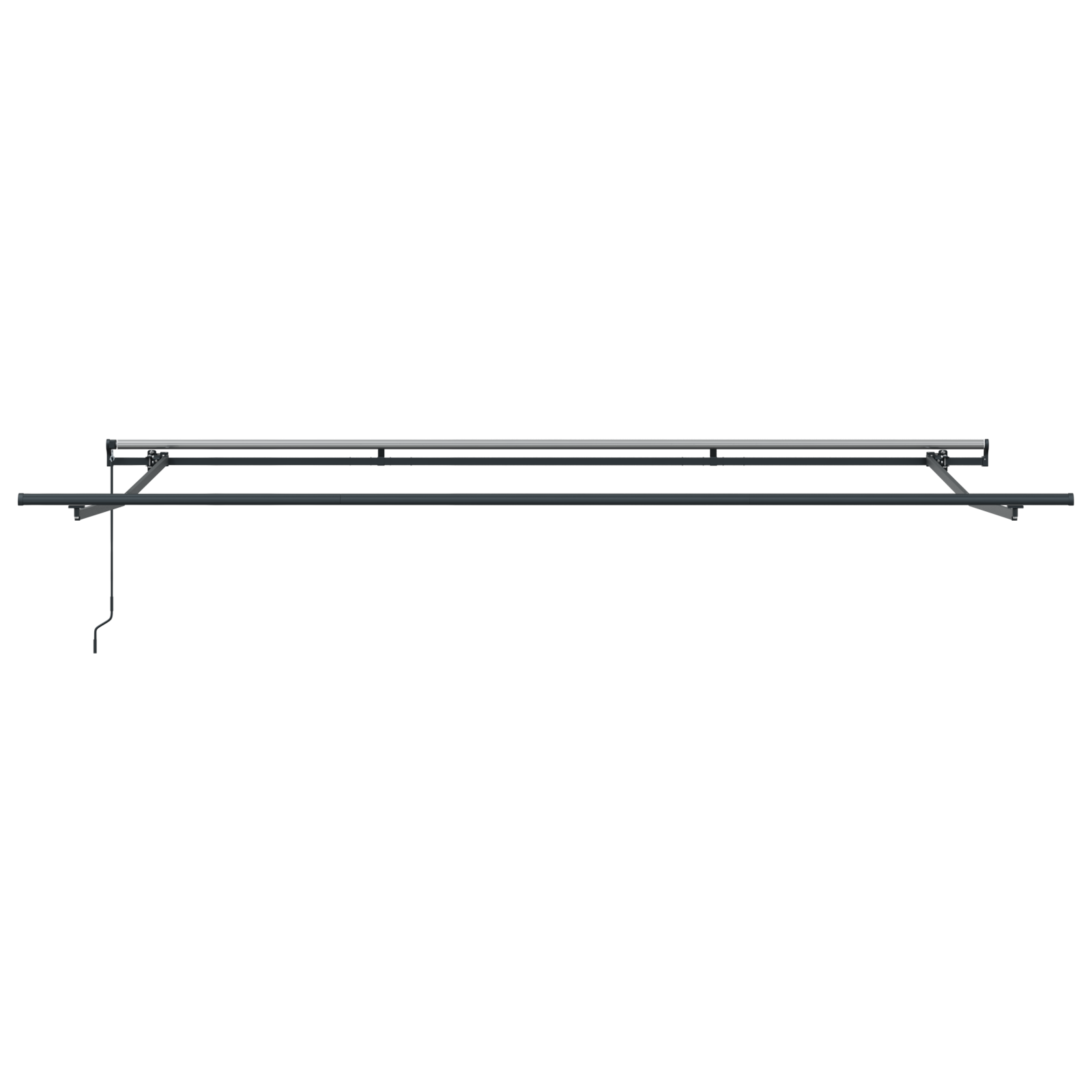 vidaXL Copertină Manual Roșu și alb 450 × 300 cm Poliester