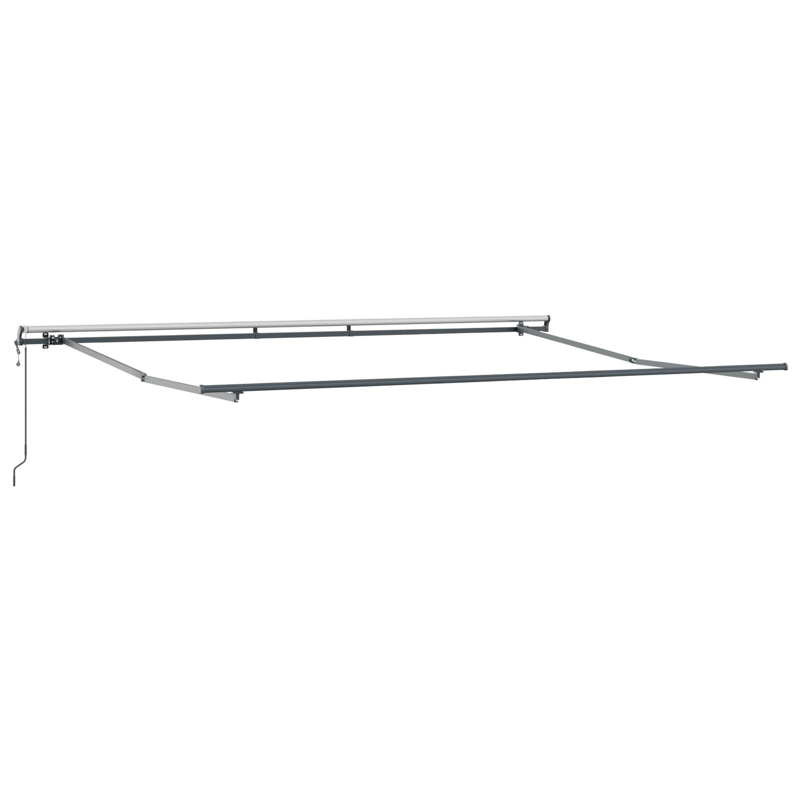 vidaXL Awning-ul retractabil automat cu dungi roșii și albe, 450x300 cm vidaXL Awning-ul retractabil automat cu dungi roșii și albe, 450x300 cm