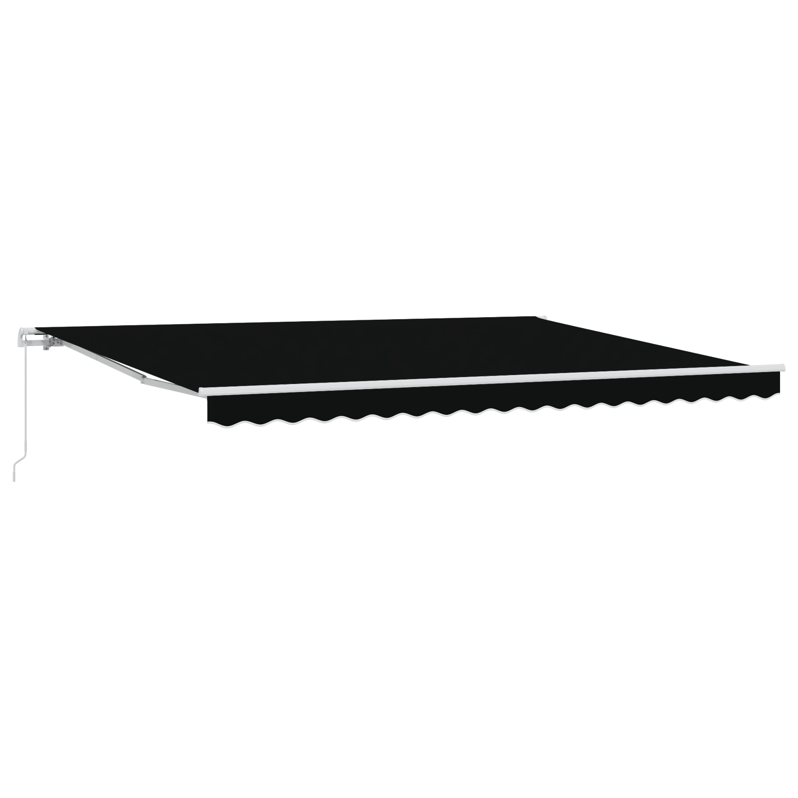 vidaXL Cortina Retractabilă Negru 450 × 300 cm Poliester și metal vidaXL Cortina Retractabilă Negru 450 × 300 cm Poliester și metal