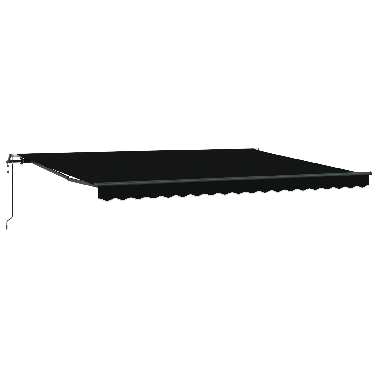 vidaXL Cortina Retractabilă Negru 450 × 300 cm țesătură vidaXL Cortina Retractabilă Negru 450 × 300 cm țesătură