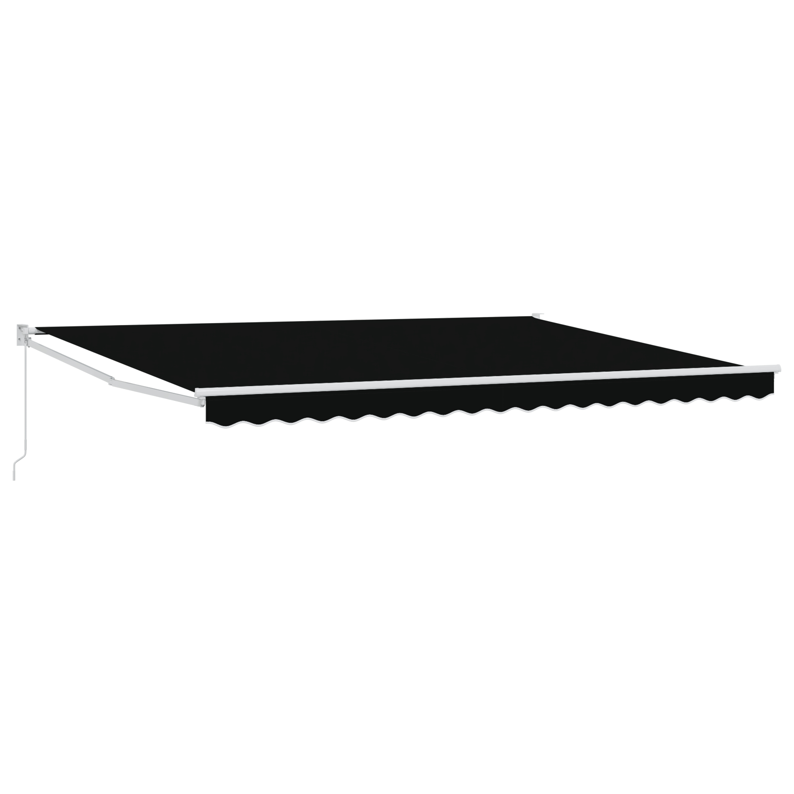 vidaXL Cortina Retractabilă Negru 450 × 300 cm Poliester și metal vidaXL Cortina Retractabilă Negru 450 × 300 cm Poliester și metal