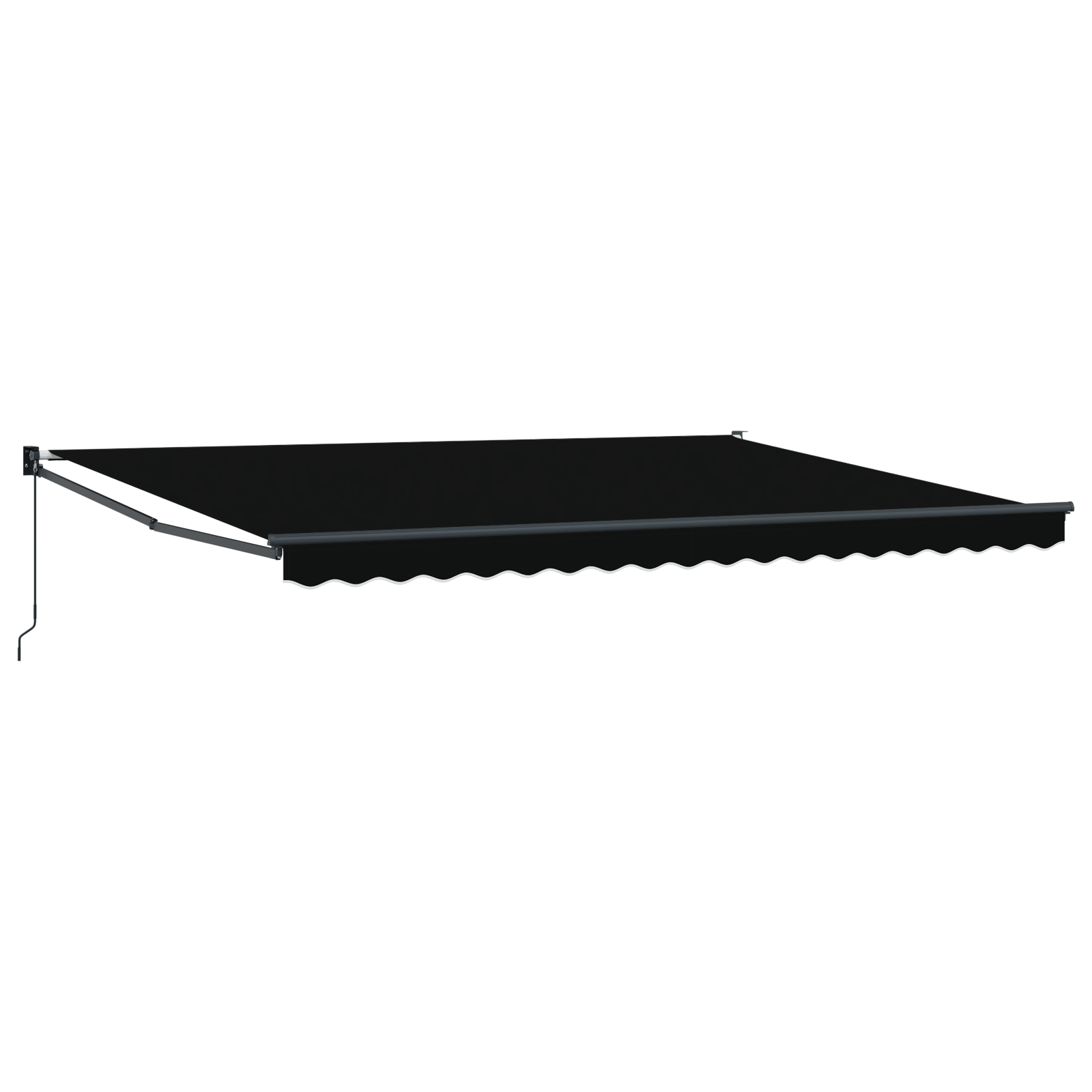 Marchiza retractabilă manuală vidaXL Neagră 450x300 cm Marchiza retractabilă manuală vidaXL Neagră 450x300 cm