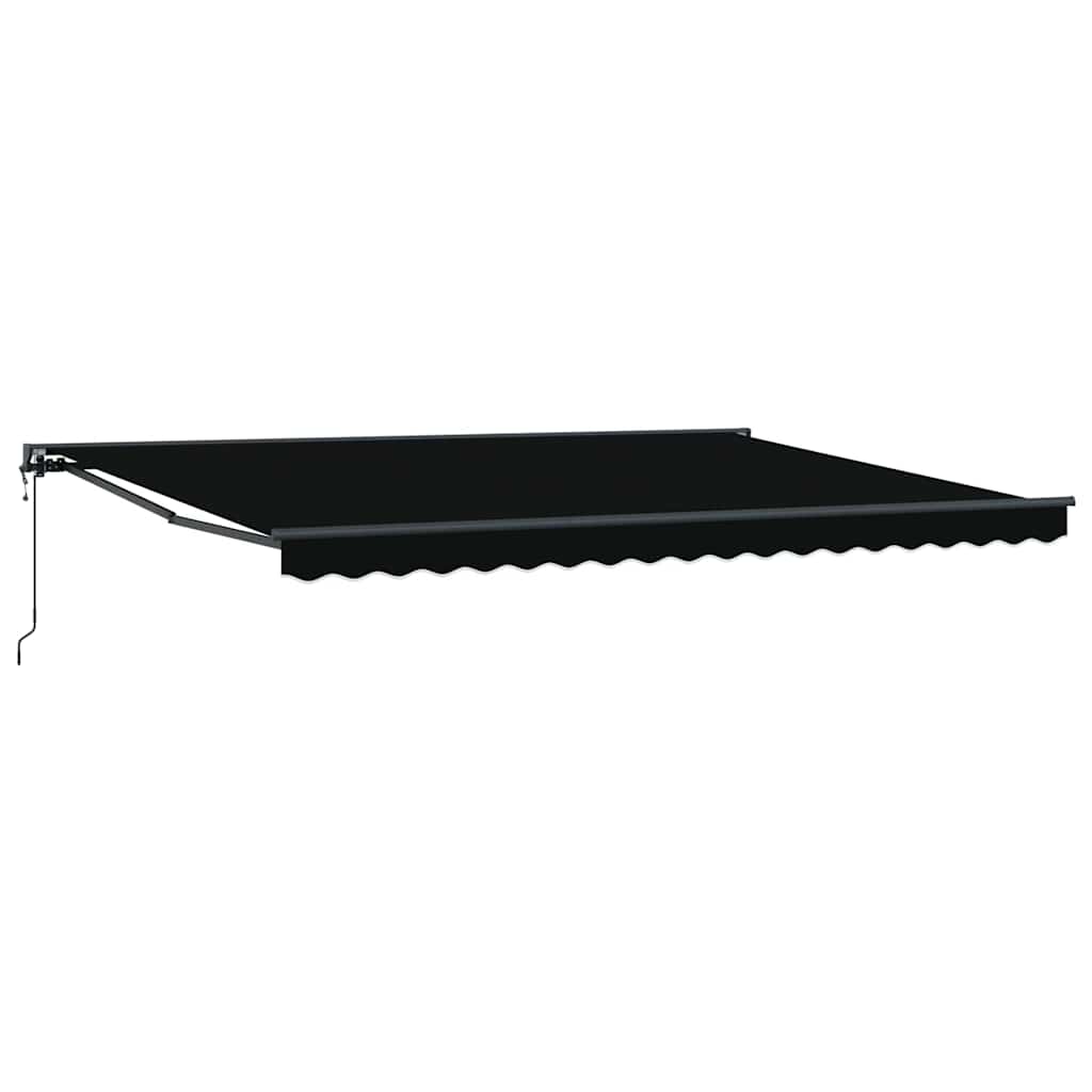 vidaXL Cortina Retractabilă Negru 450 × 300 cm Poliester și metal