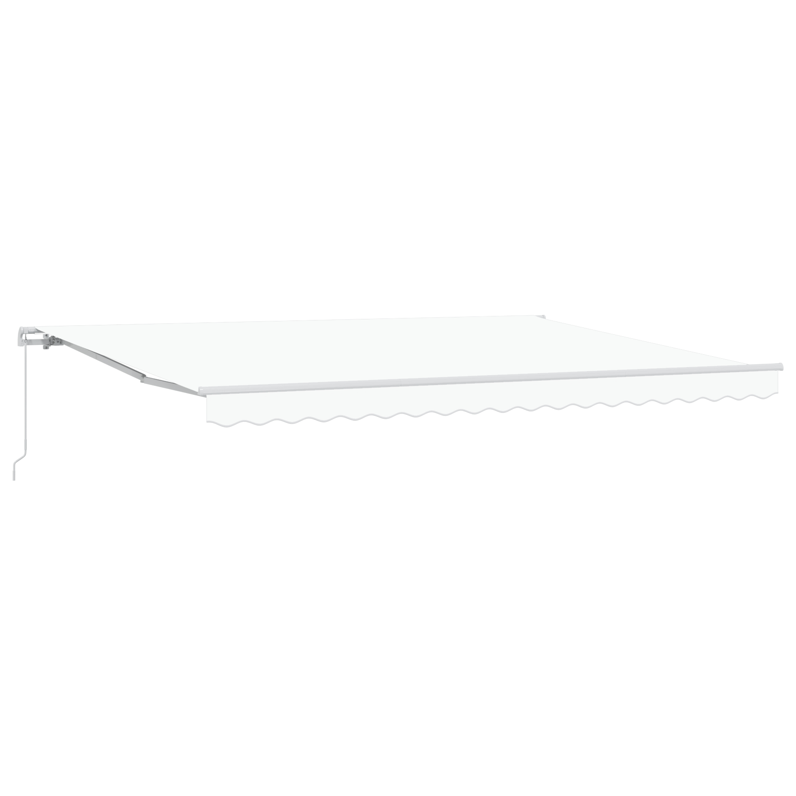 vidaXL Umbra retractabilă albă 450x300 cm vidaXL Umbra retractabilă albă 450x300 cm