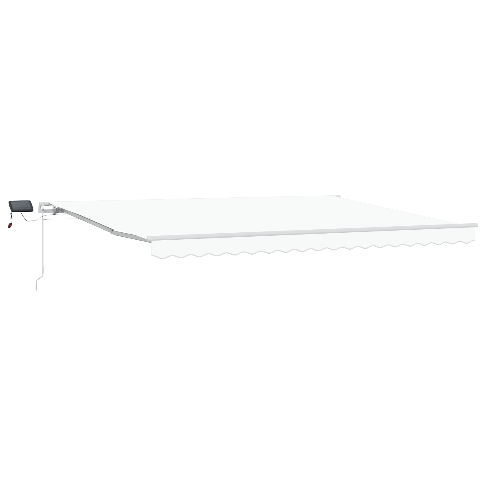 vidaXL Marchiză retractabilă with Manual Alb 450 × 300 cm Alb
