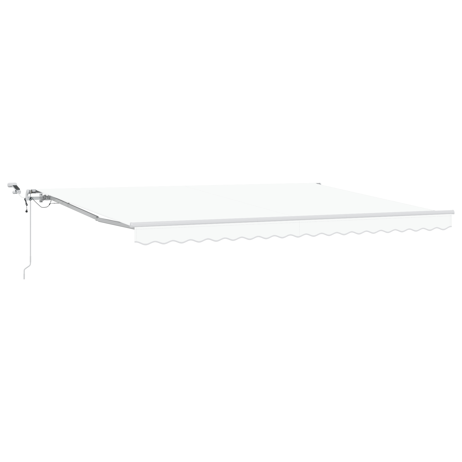 vidaXL Pergolă Retractabilă Automată cu LED Alb 450x300 cm vidaXL Pergolă Retractabilă Automată cu LED Alb 450x300 cm