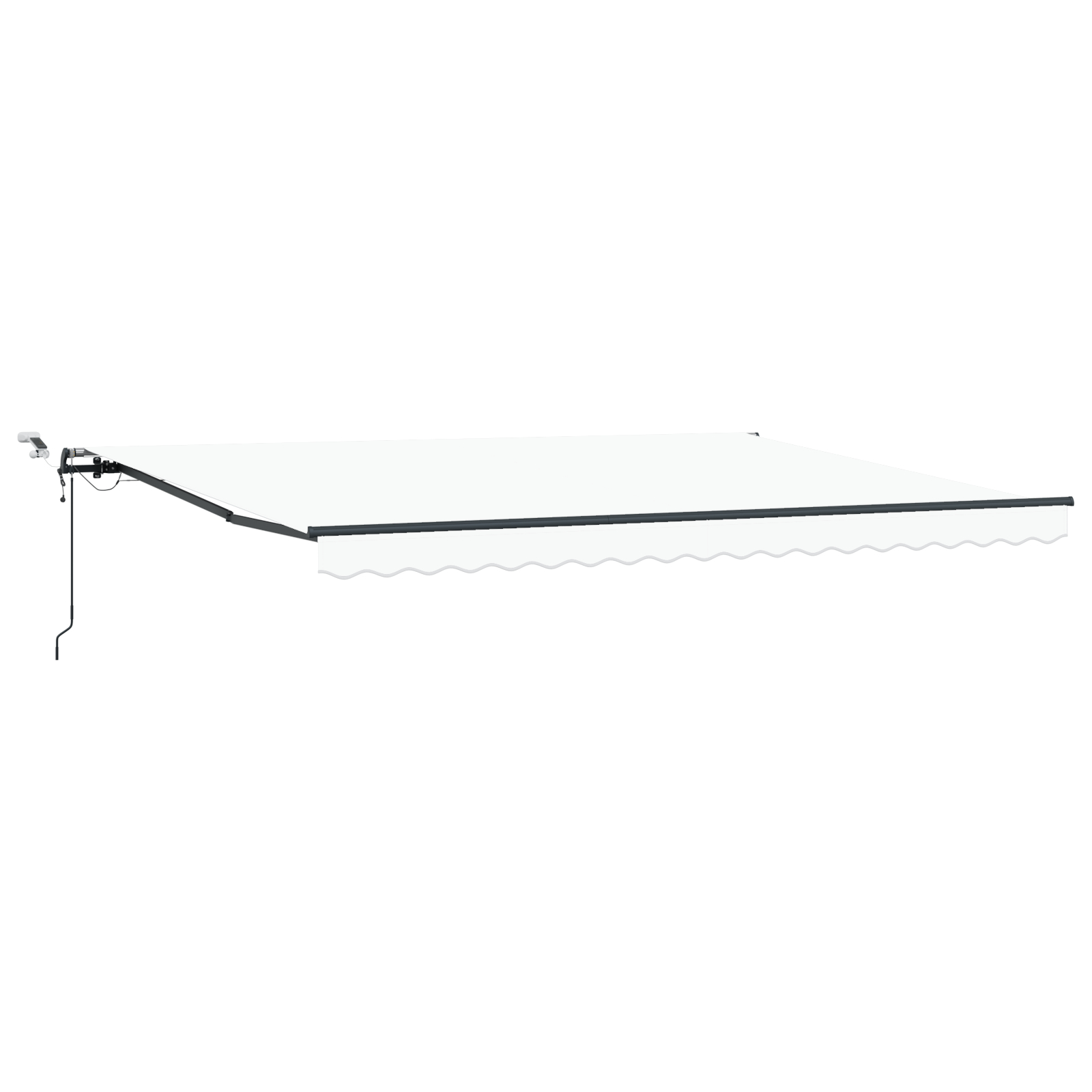 Marchiza automată retractabilă vidaXL cu LED Alb 450x300 cm Marchiza automată retractabilă vidaXL cu LED Alb 450x300 cm