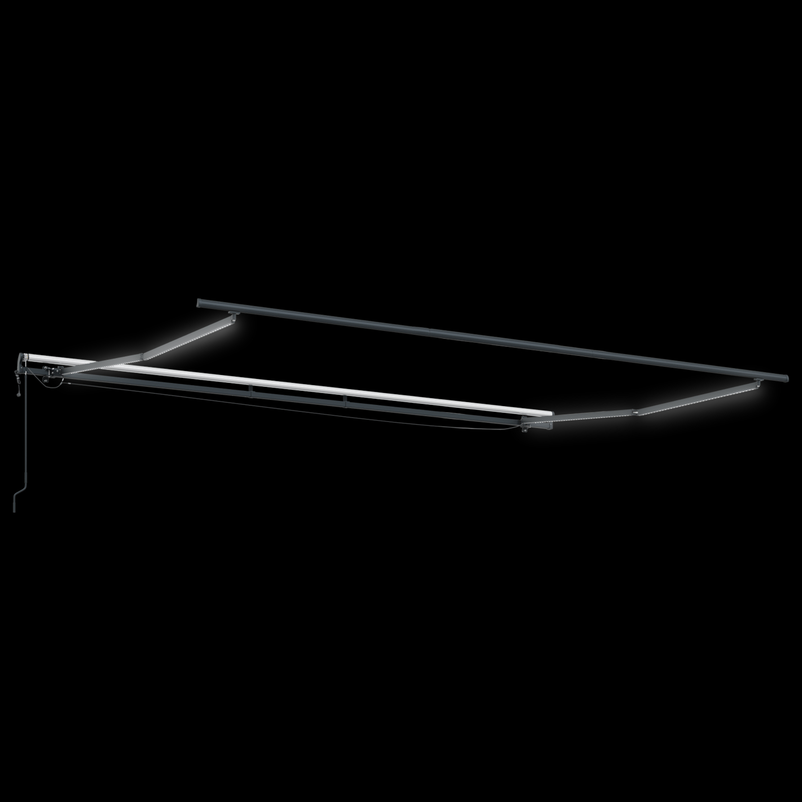 Marchiza automată retractabilă vidaXL cu LED Alb 450x300 cm Marchiza automată retractabilă vidaXL cu LED Alb 450x300 cm