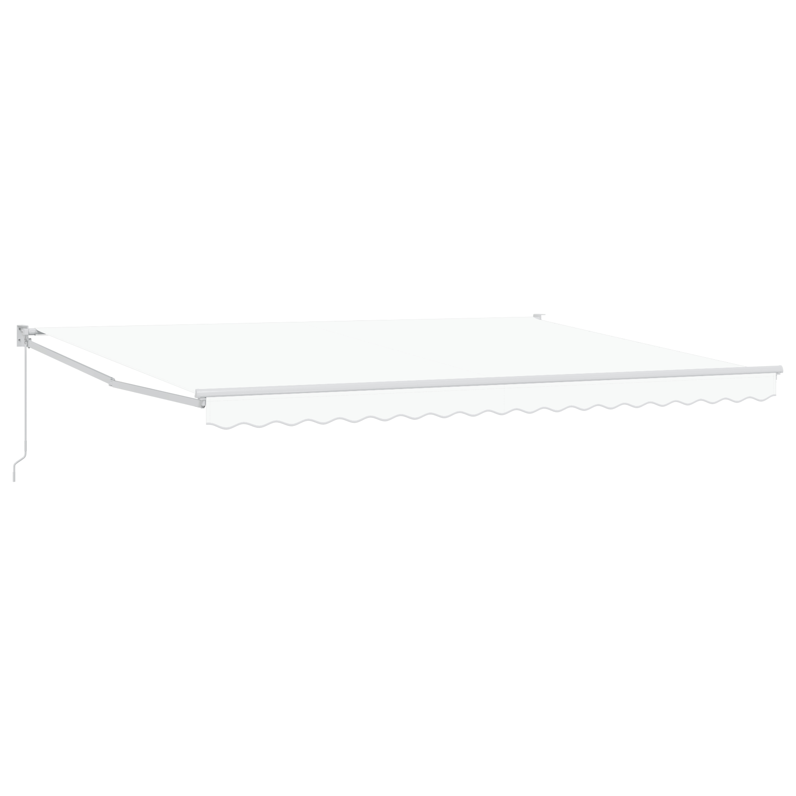 vidaXL Obloane Manuale Retractabile Albe 450x300 cm