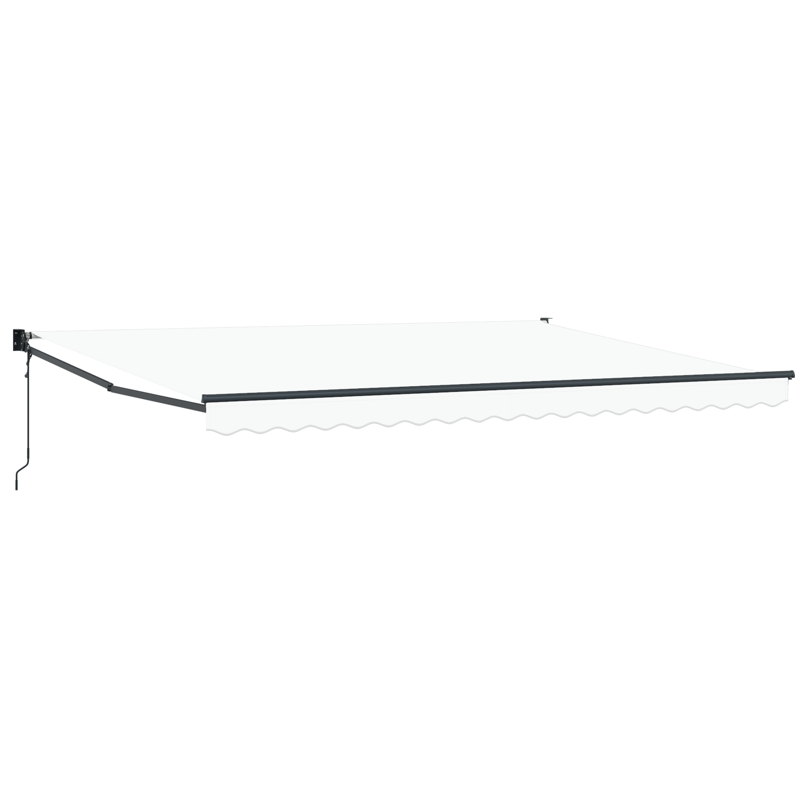 vidaXL Perdea de Soare Retractabilă Alb 450x300 cm