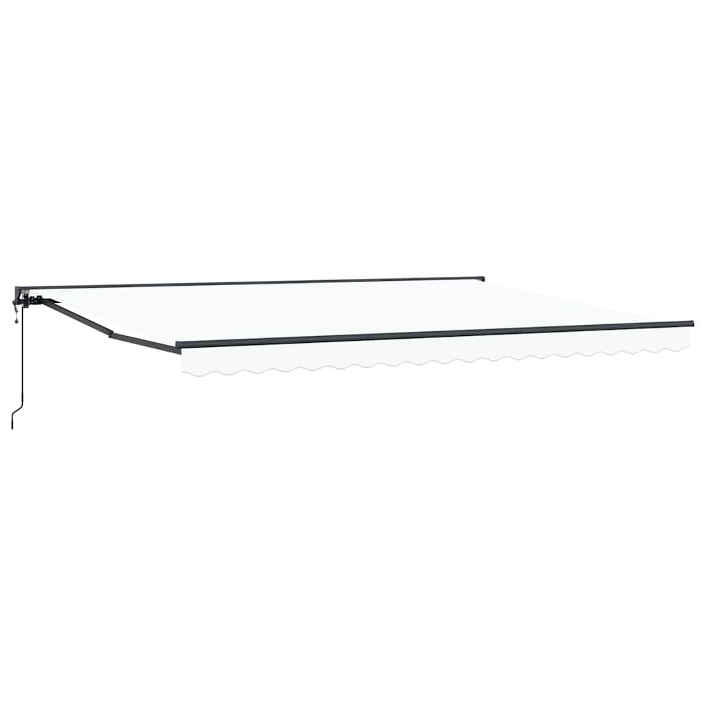 vidaXL Cortina Retractabilă Alb 450 × 300 cm Poliester și metal