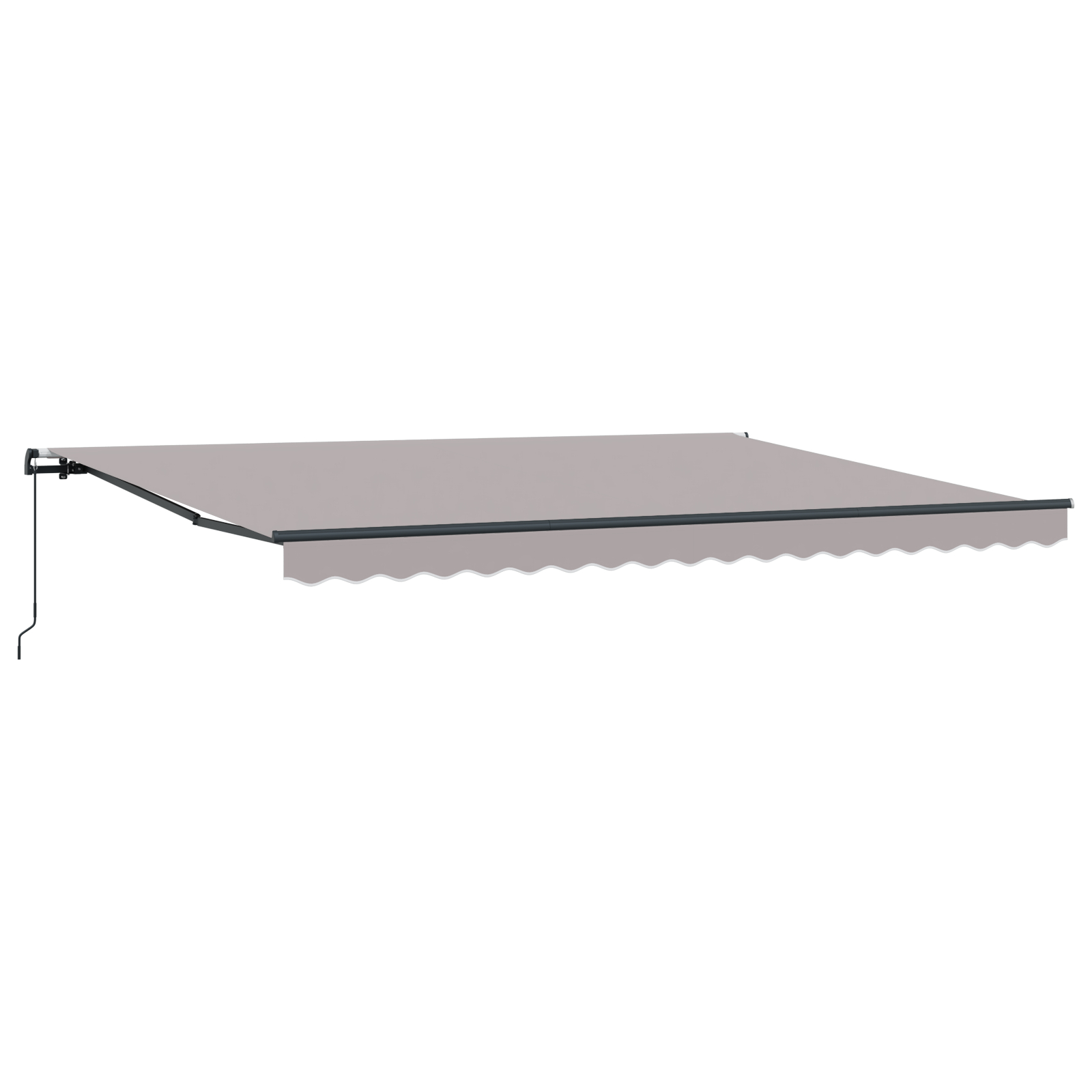 vidaXL Umbrelă gri deschis Manual Gri deschis 450 × 300 cm Poliester vidaXL Umbrelă gri deschis Manual Gri deschis 450 × 300 cm Poliester