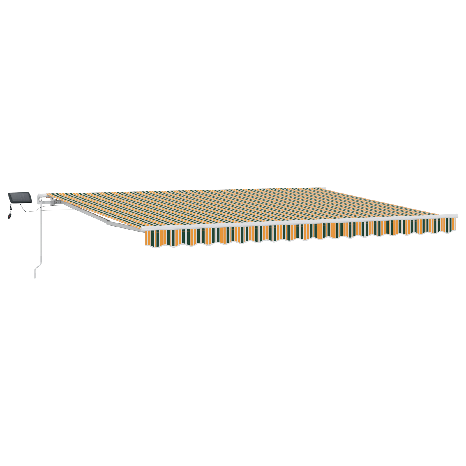 vidaXL Cortina Retractabilă cu Manual 450 × 300 cm Verde și galben vidaXL Cortina Retractabilă cu Manual 450 × 300 cm Verde și galben