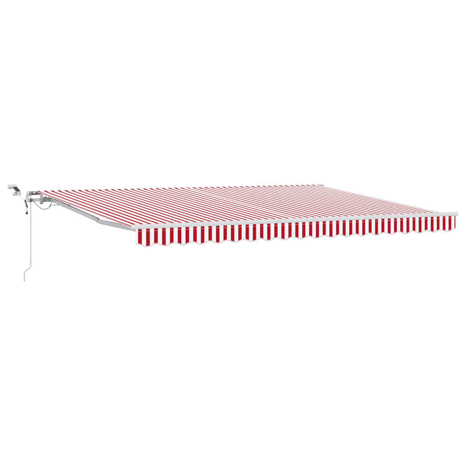 vidaXL Cortina Retractabilă Roșu și Alb 450 × 350 cm Stofă și Metal vidaXL Cortina Retractabilă Roșu și Alb 450 × 350 cm Stofă și Metal