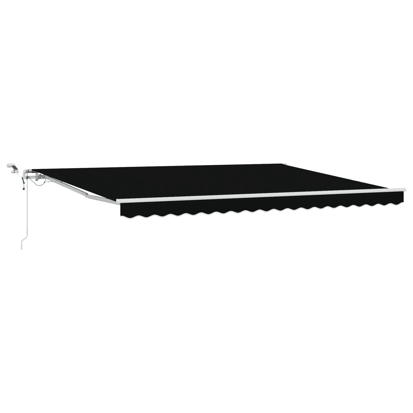vidaXL Cortina Retractabilă Negru 450 × 350 cm Stofă și Metal vidaXL Cortina Retractabilă Negru 450 × 350 cm Stofă și Metal