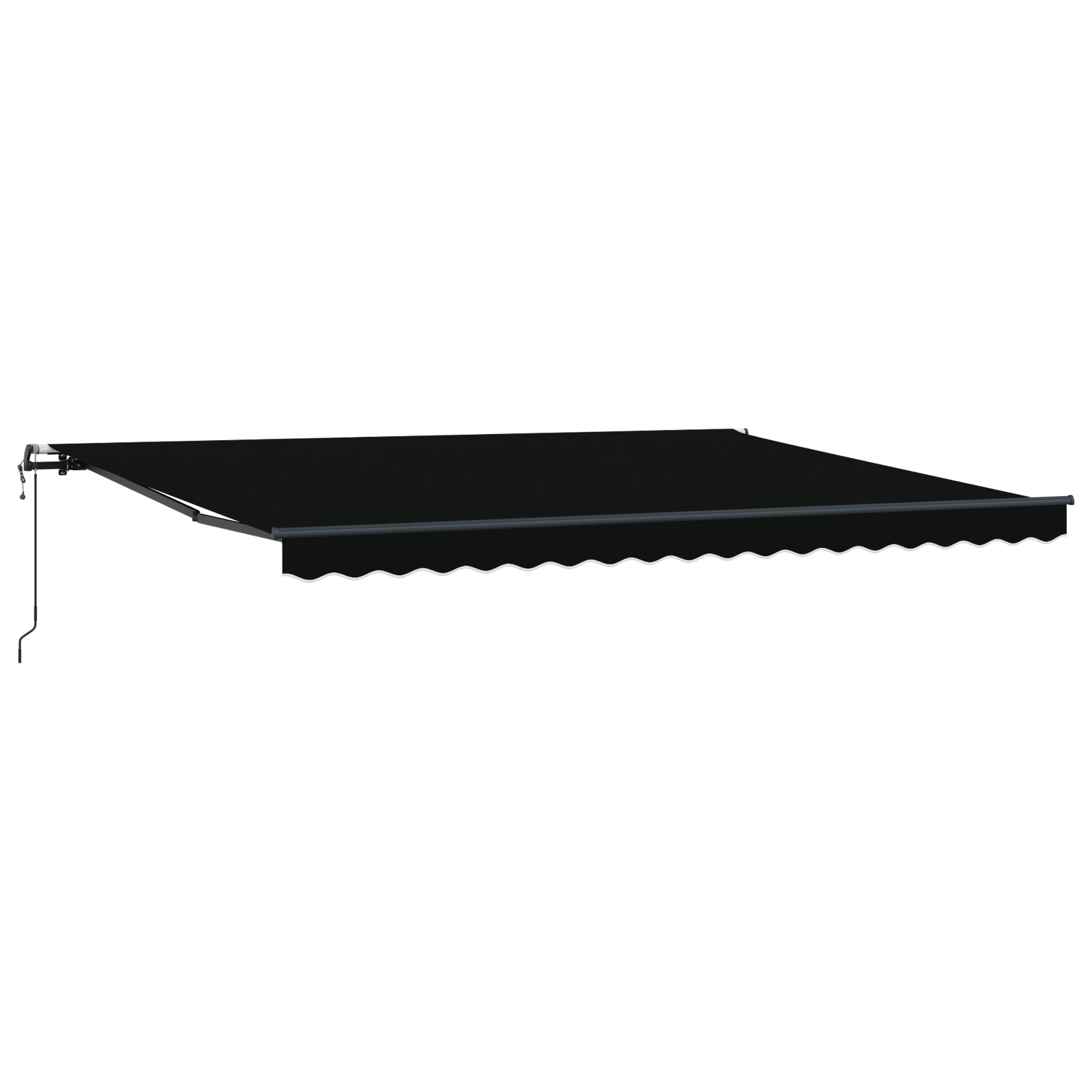 vidaXL Cortina Retractabilă Negru 450 × 350 cm țesătură vidaXL Cortina Retractabilă Negru 450 × 350 cm țesătură