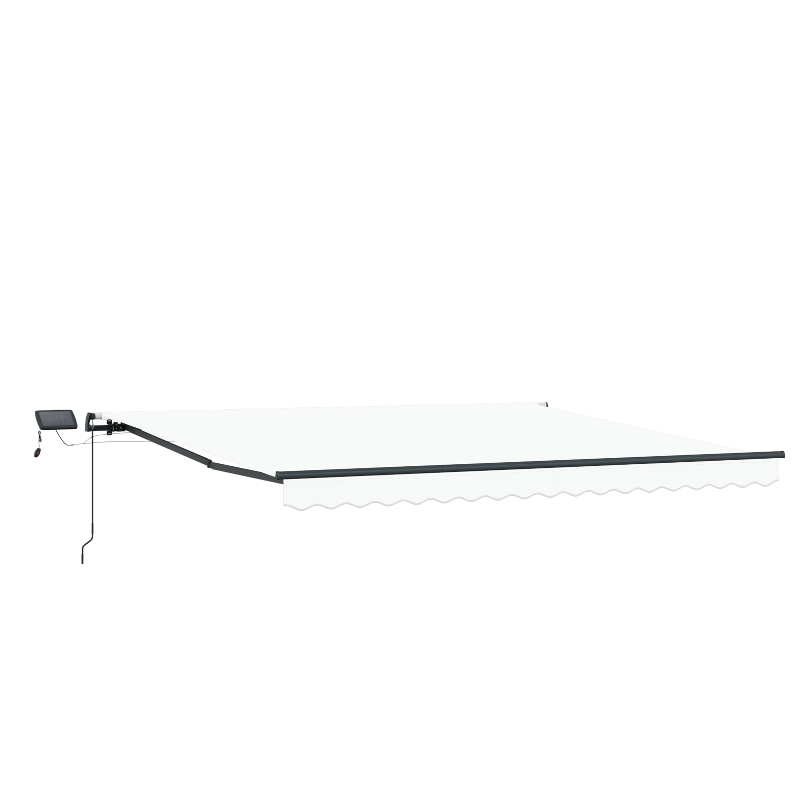Marchiză manuală retractabilă vidaXL cu LED Alb 450x350 cm Marchiză manuală retractabilă vidaXL cu LED Alb 450x350 cm
