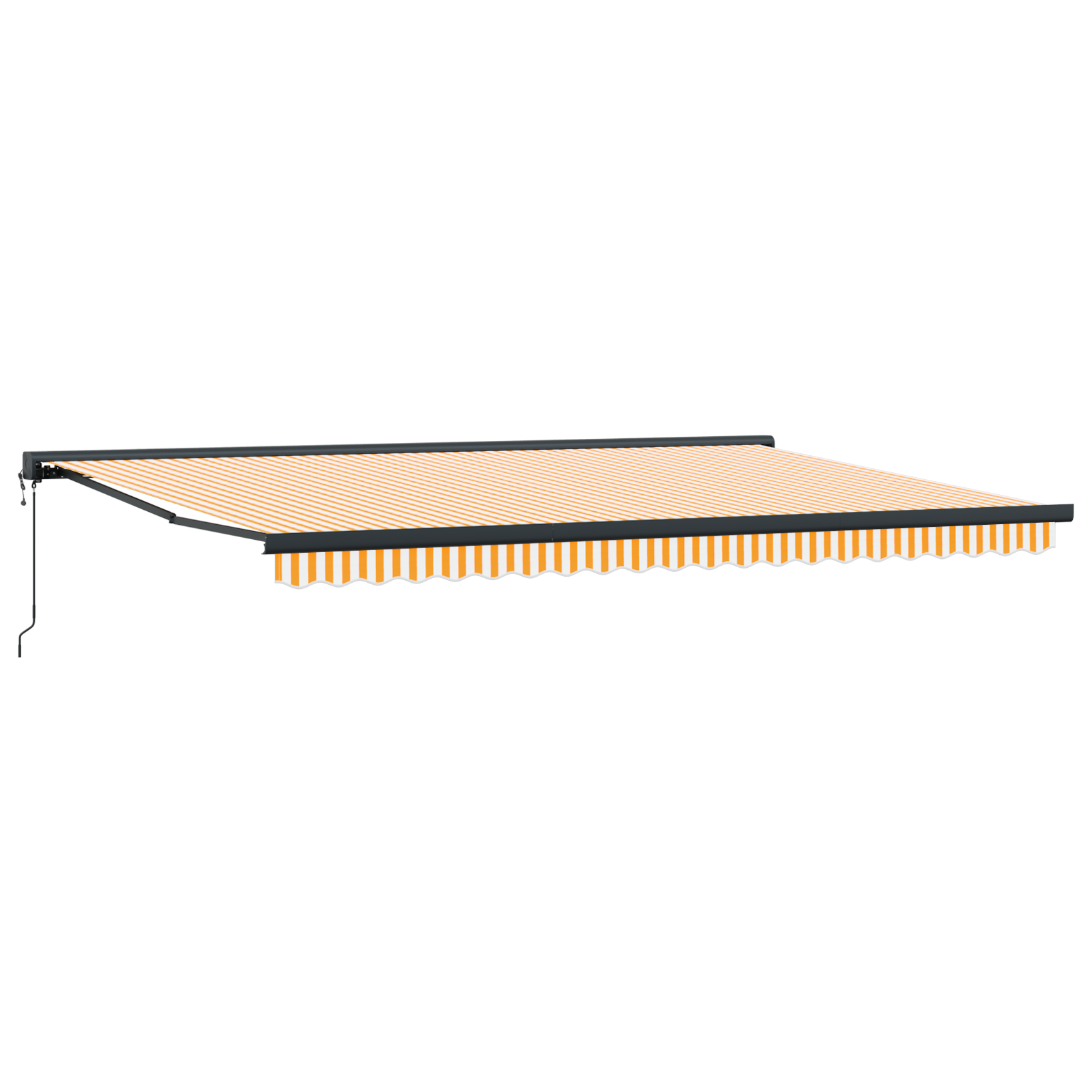 vidaXL Cortina Retractabilă Manual portocaliu și alb 500 × 300 cm vidaXL Cortina Retractabilă Manual portocaliu și alb 500 × 300 cm