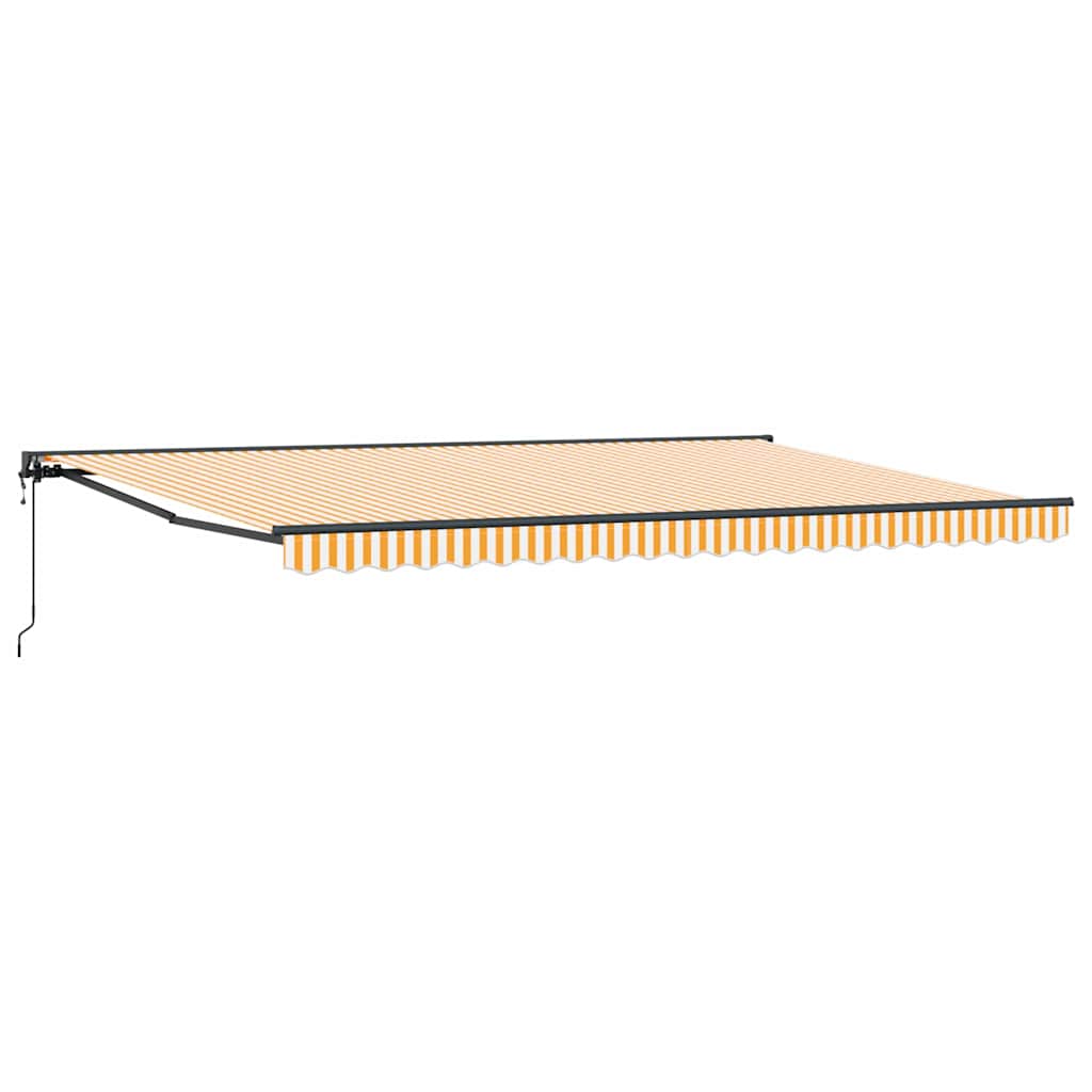 vidaXL Cortina Retractabilă Galben și alb 500 × 300 cm