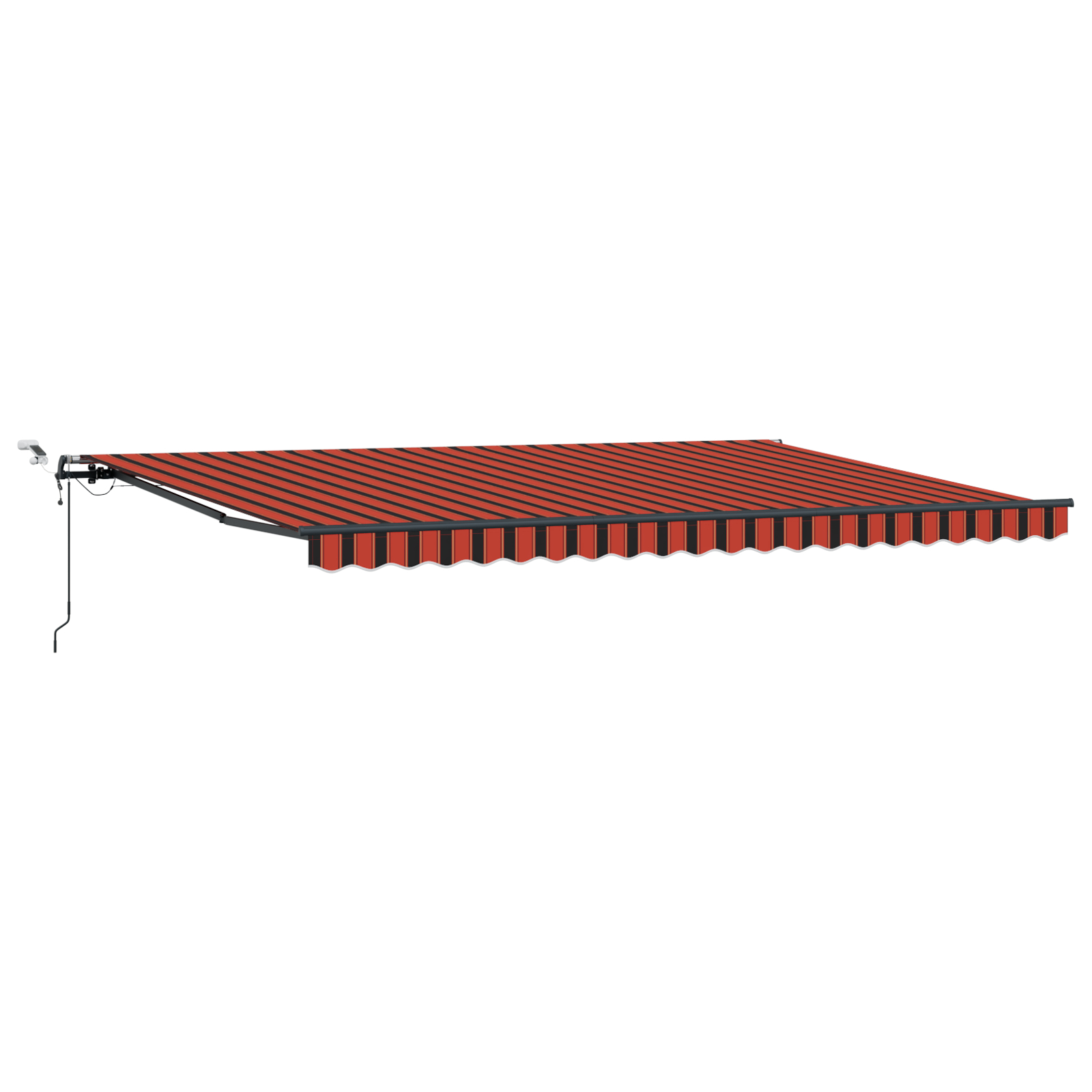 vidaXL Cortina Retractabilă portocaliu și maro 500 × 300 cm țesătură vidaXL Cortina Retractabilă portocaliu și maro 500 × 300 cm țesătură