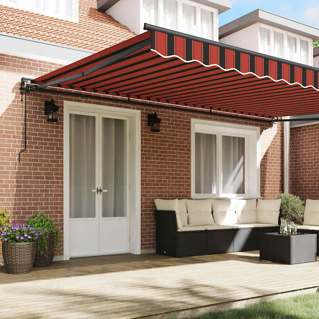 vidaXL Cortina Retractabilă Portocaliu și negru 500 × 300 cm