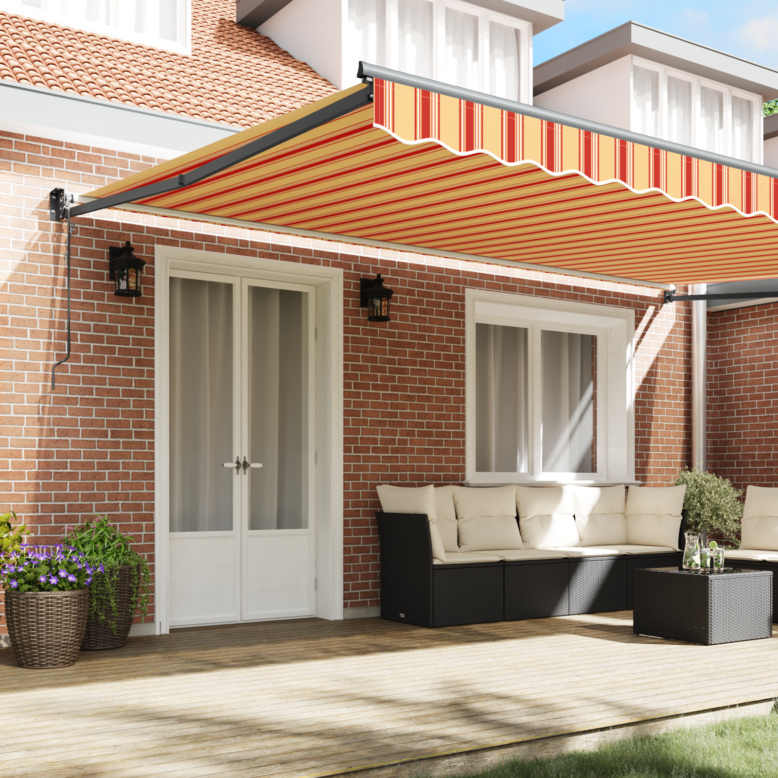 vidaXL Cortina Retractabilă Crem 500 × 300 cm Stofă și Metal vidaXL Cortina Retractabilă Crem 500 × 300 cm Stofă și Metal