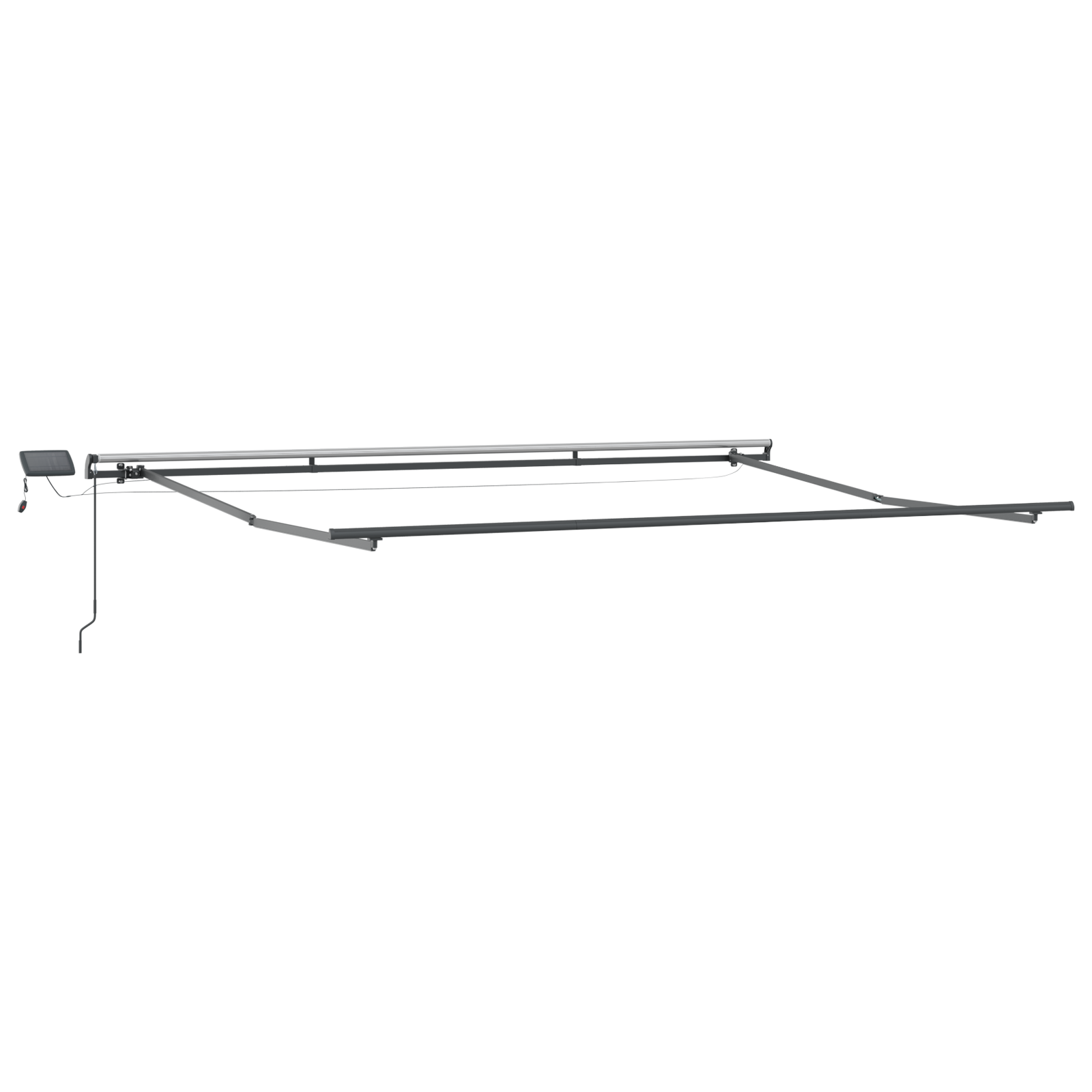vidaXL Markiză manuală retractabilă cu dungi multicolore 500x300 cm