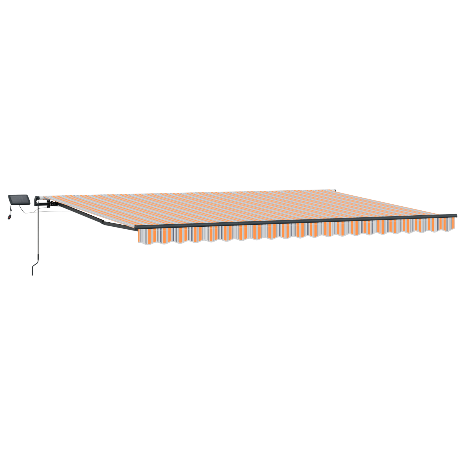 vidaXL Markiză manuală retractabilă cu dungi multicolore 500x300 cm