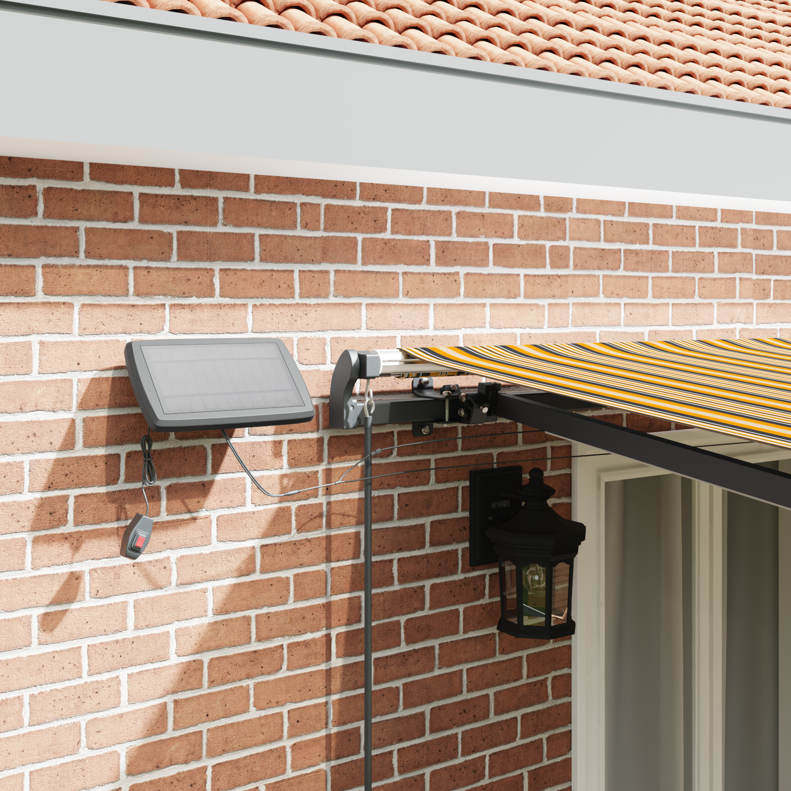 vidaXL Cortina Retractabilă Manual Multicolour 500 ×300 cm țesătură