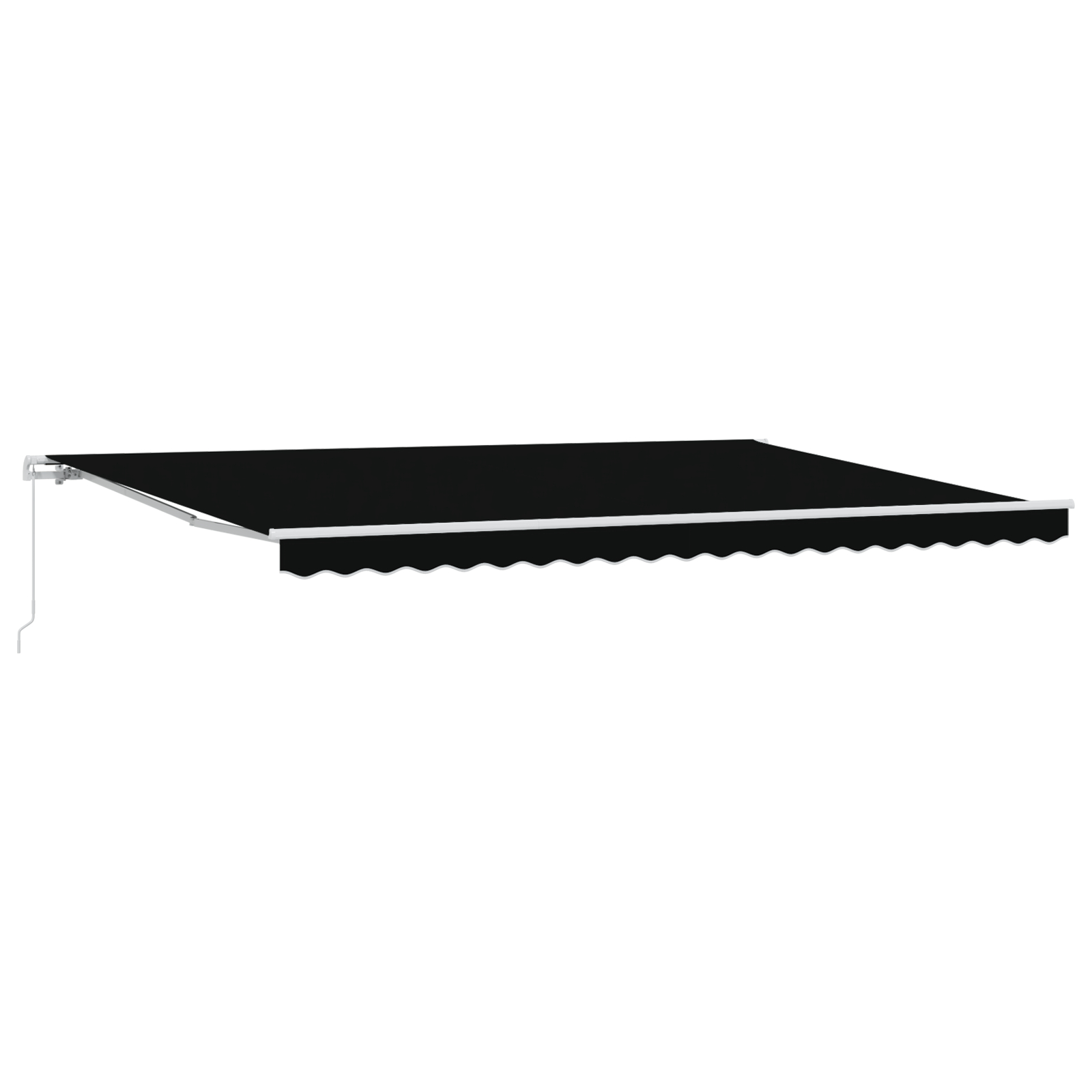 Marchiza retractabilă manuală vidaXL Neagră 500x300 cm Marchiza retractabilă manuală vidaXL Neagră 500x300 cm