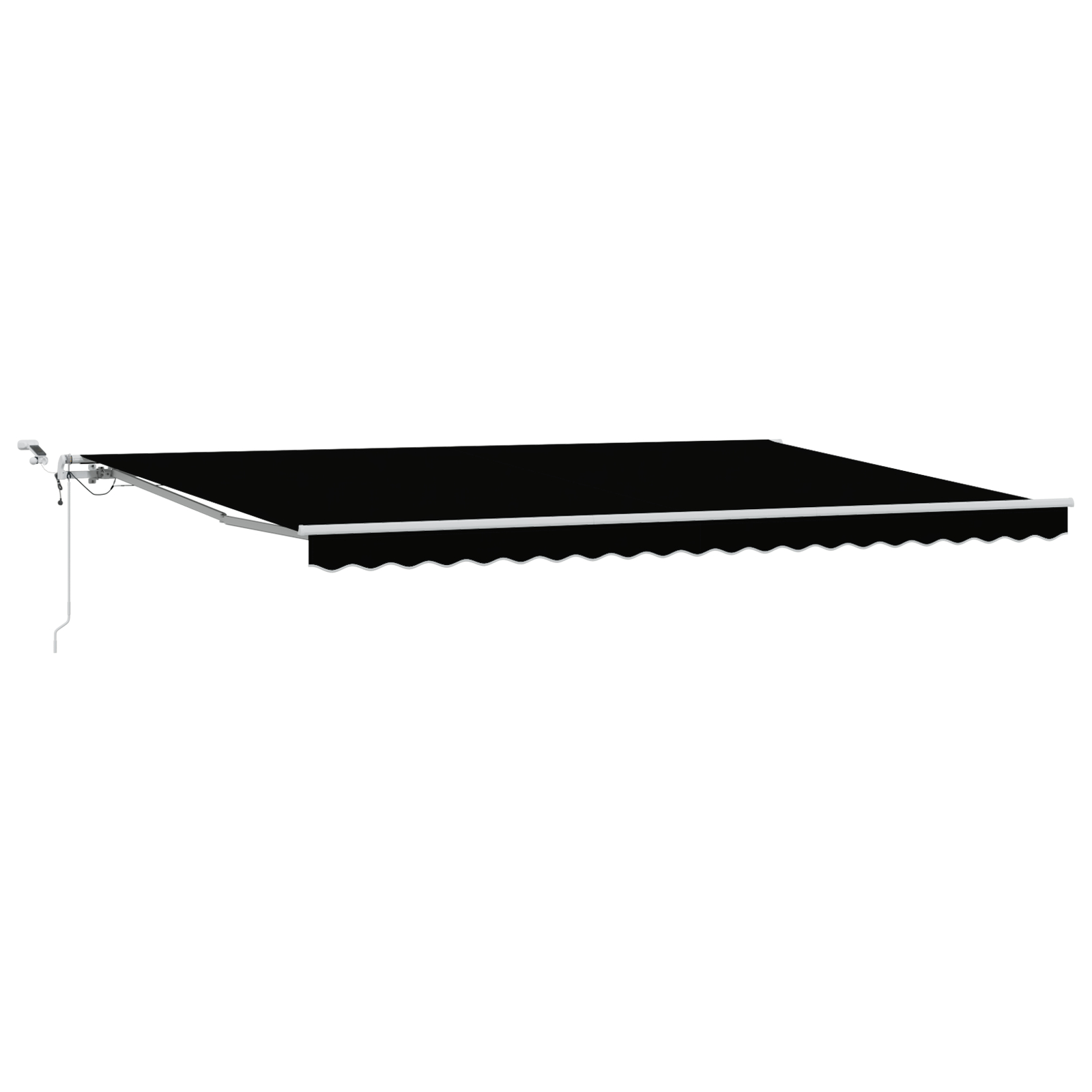 Marchiză retractabilă automată vidaXL cu LED Negru 500x300 cm Marchiză retractabilă automată vidaXL cu LED Negru 500x300 cm