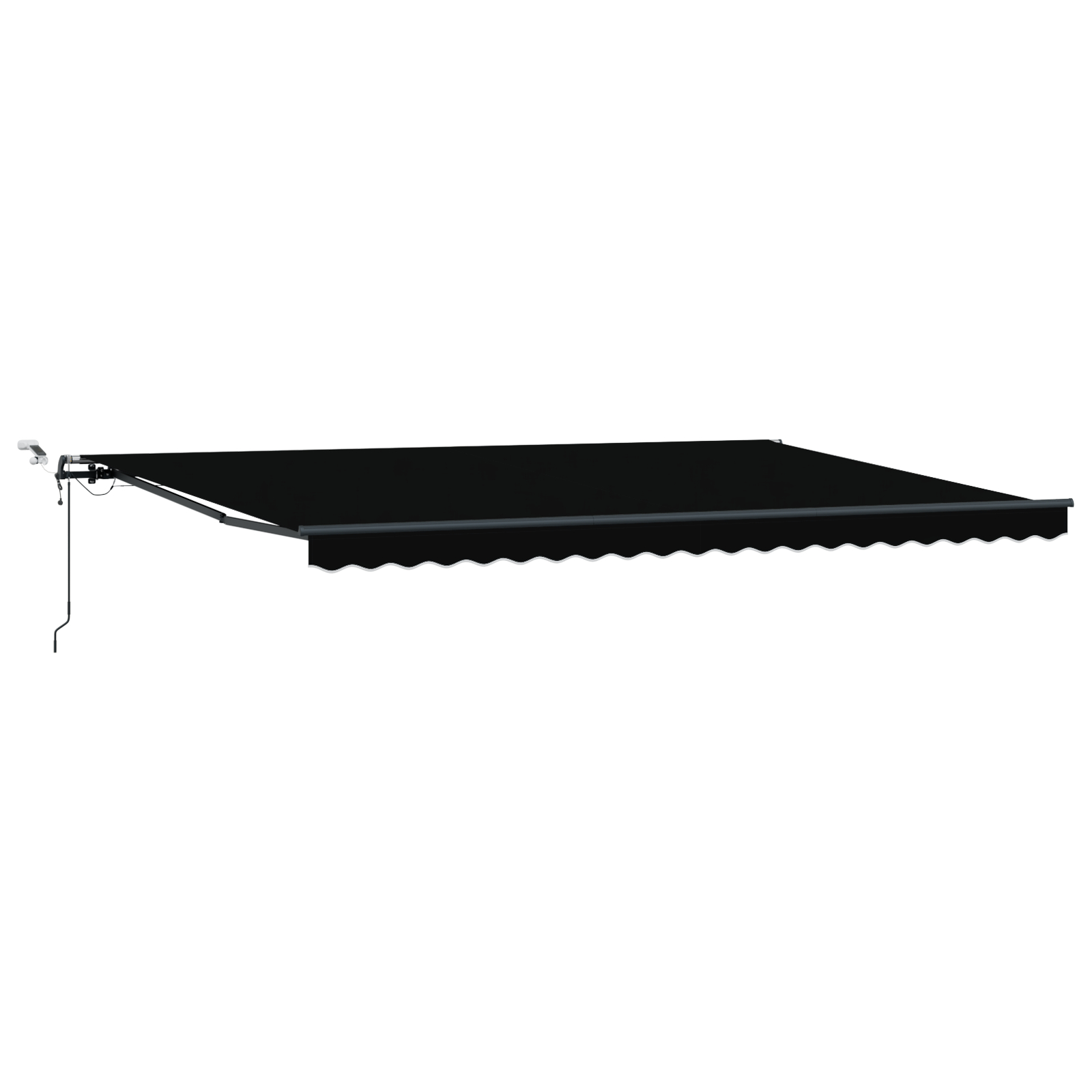 vidaXL Marciză retractabilă automată cu LED Neagră 500x300 cm