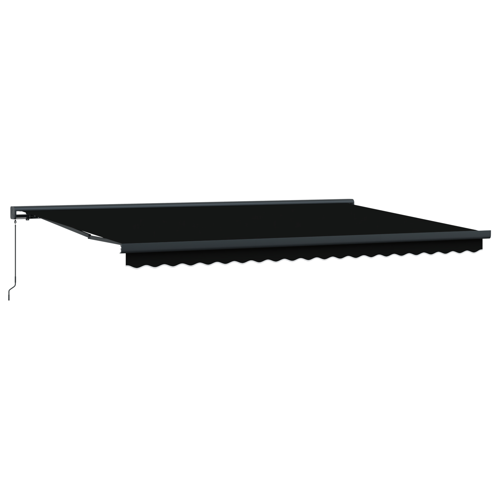 Marchiză Manuală Retractabilă Neagră 500x300 cm Marchiză Manuală Retractabilă Neagră 500x300 cm