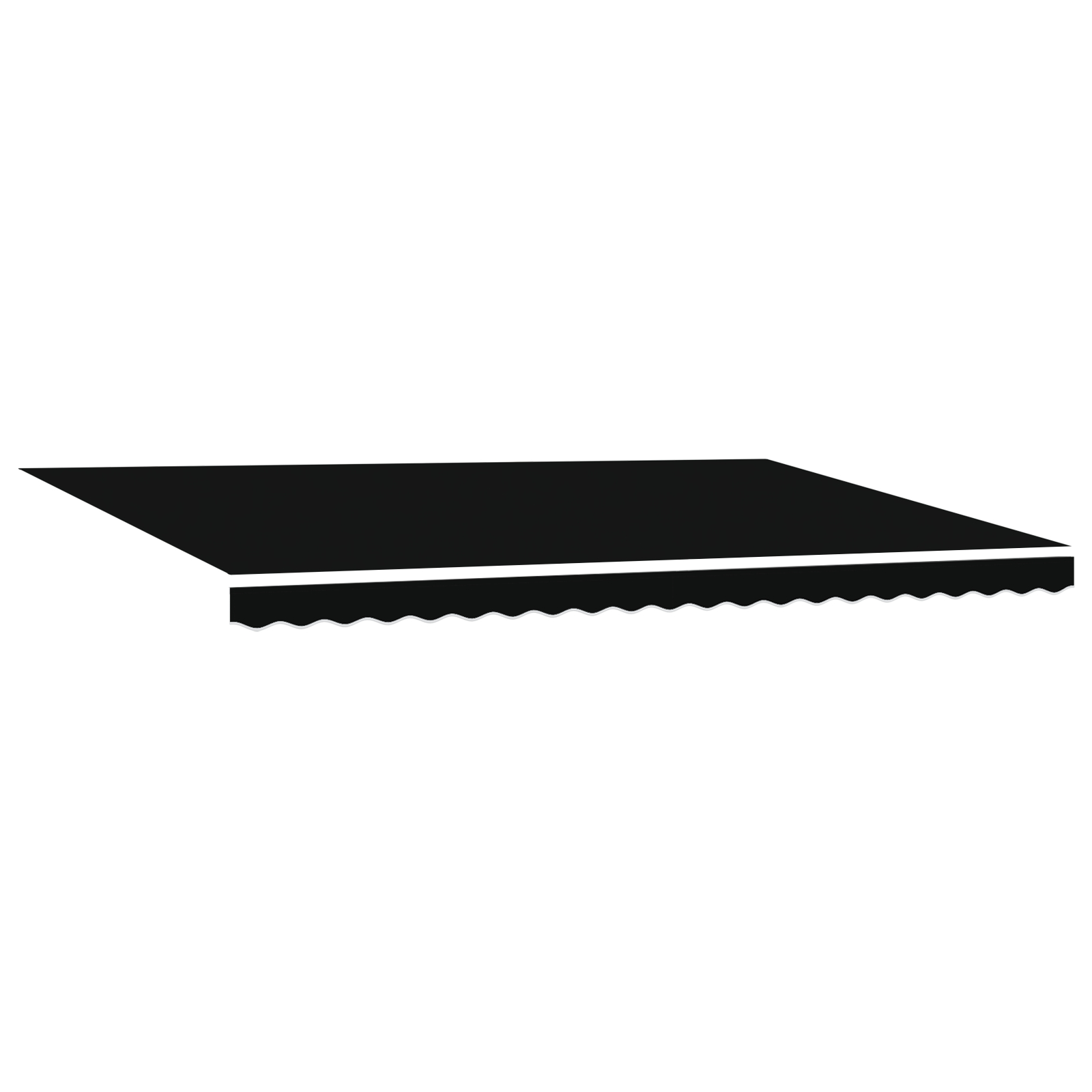 Marchiză Manuală Retractabilă Neagră 500x300 cm Marchiză Manuală Retractabilă Neagră 500x300 cm