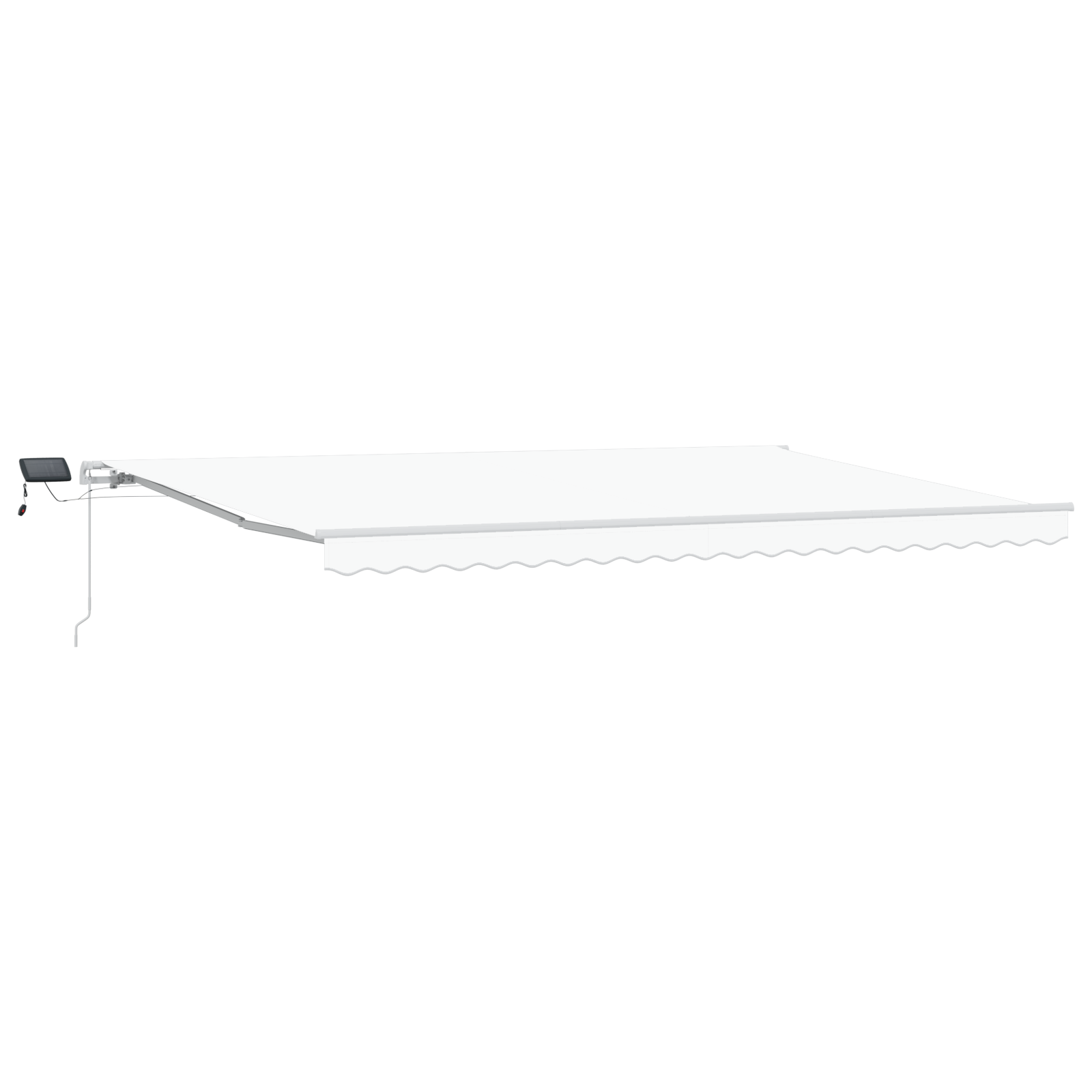 vidaXL Marchiză retractabilă with Manual Alb 500 × 300 cm Alb