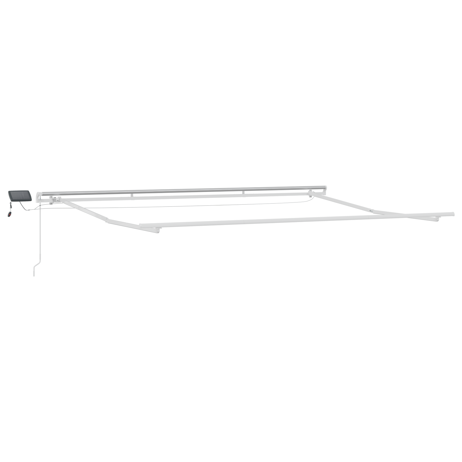 vidaXL Marchiză retractabilă with Manual Alb 500 × 300 cm Alb