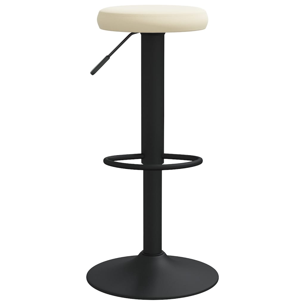 vidaXL Scaune de bar, 2 buc., crem, catifea vidaXL Scaune de bar, 2 buc., crem, catifea