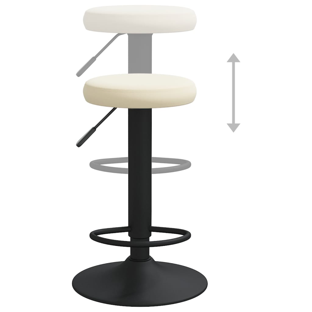 vidaXL Scaune de bar, 2 buc., crem, catifea vidaXL Scaune de bar, 2 buc., crem, catifea