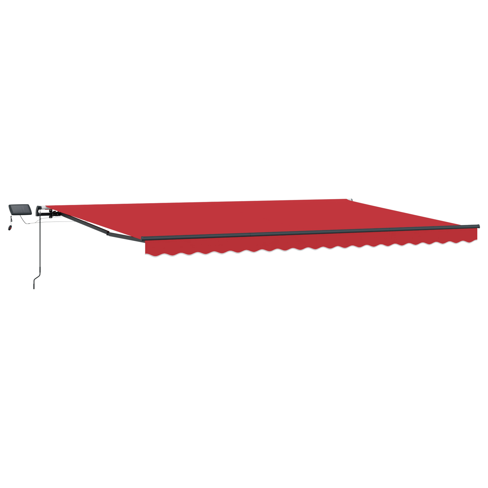Marchiză manuală retractabilă vidaXL cu LED Roșie 500x300 cm Marchiză manuală retractabilă vidaXL cu LED Roșie 500x300 cm
