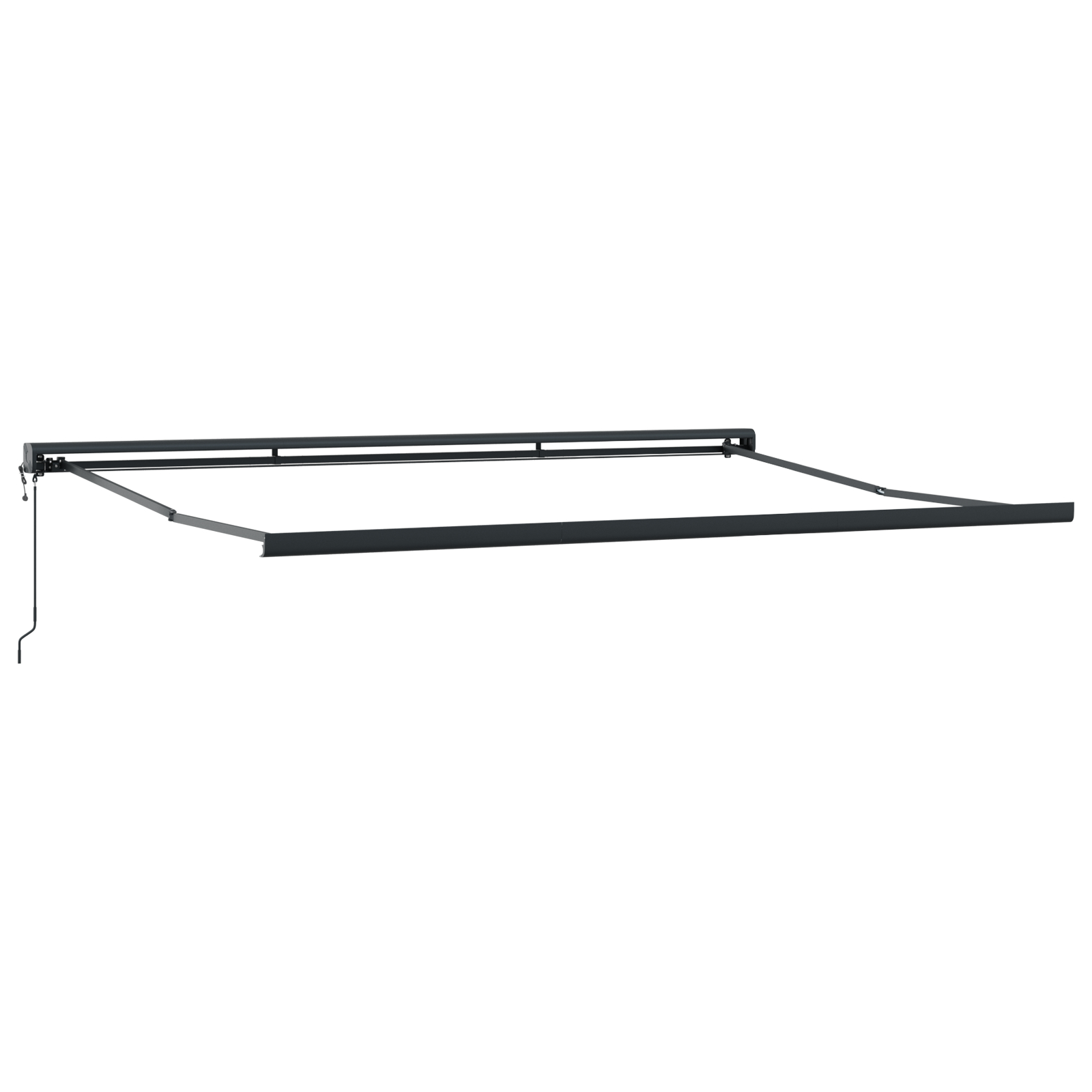 vidaXL Umbrelă automată retractabilă roșie 500x300 cm
