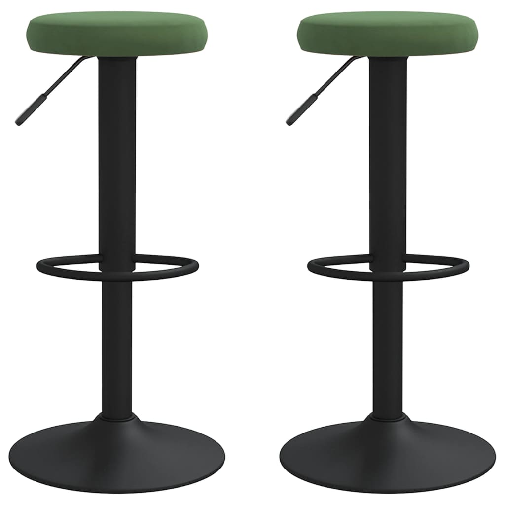 vidaXL Scaune de bar, 2 buc., verde închis, catifea vidaXL Scaune de bar, 2 buc., verde închis, catifea